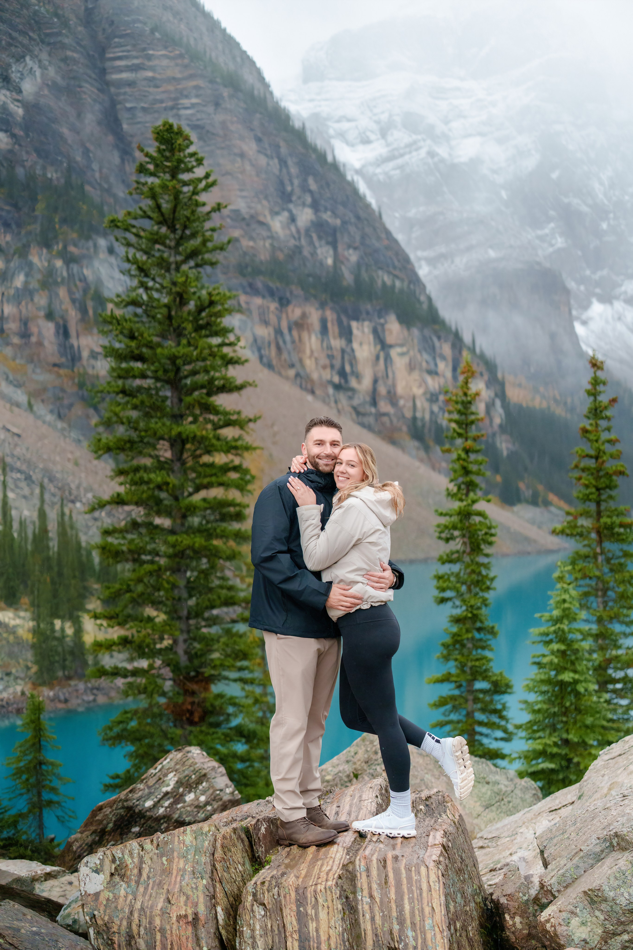 Dimitri & Valerie — Surprise Proposal / Moraine Lake — Banff. Engagement, Wedding & Family Photographer in Calgary | allo Photography