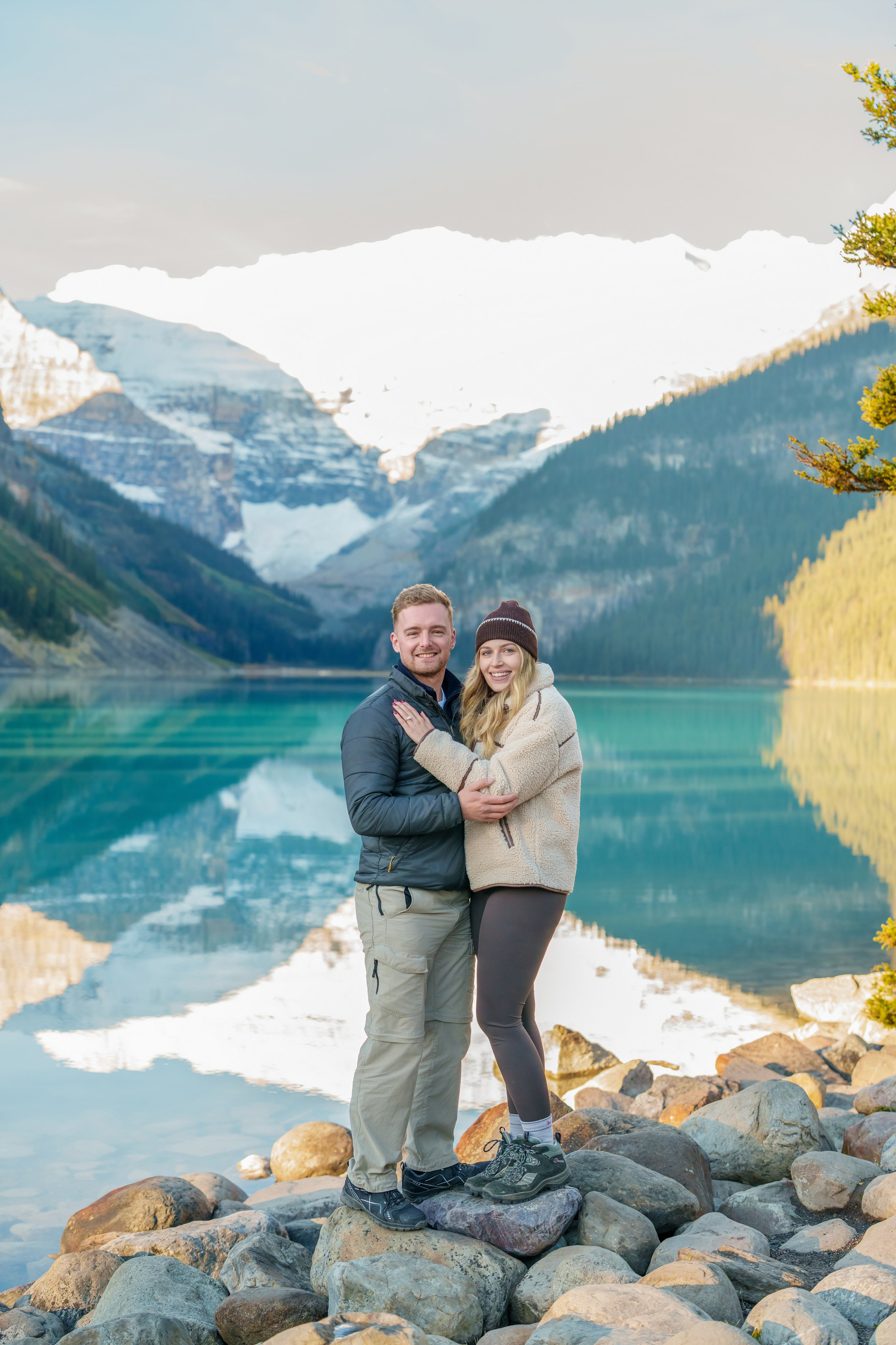 Harry & Steph — Surprise Proposal — Lake Louise / Banff. Engagement, Wedding & Family Photographer in Calgary | allo Photography