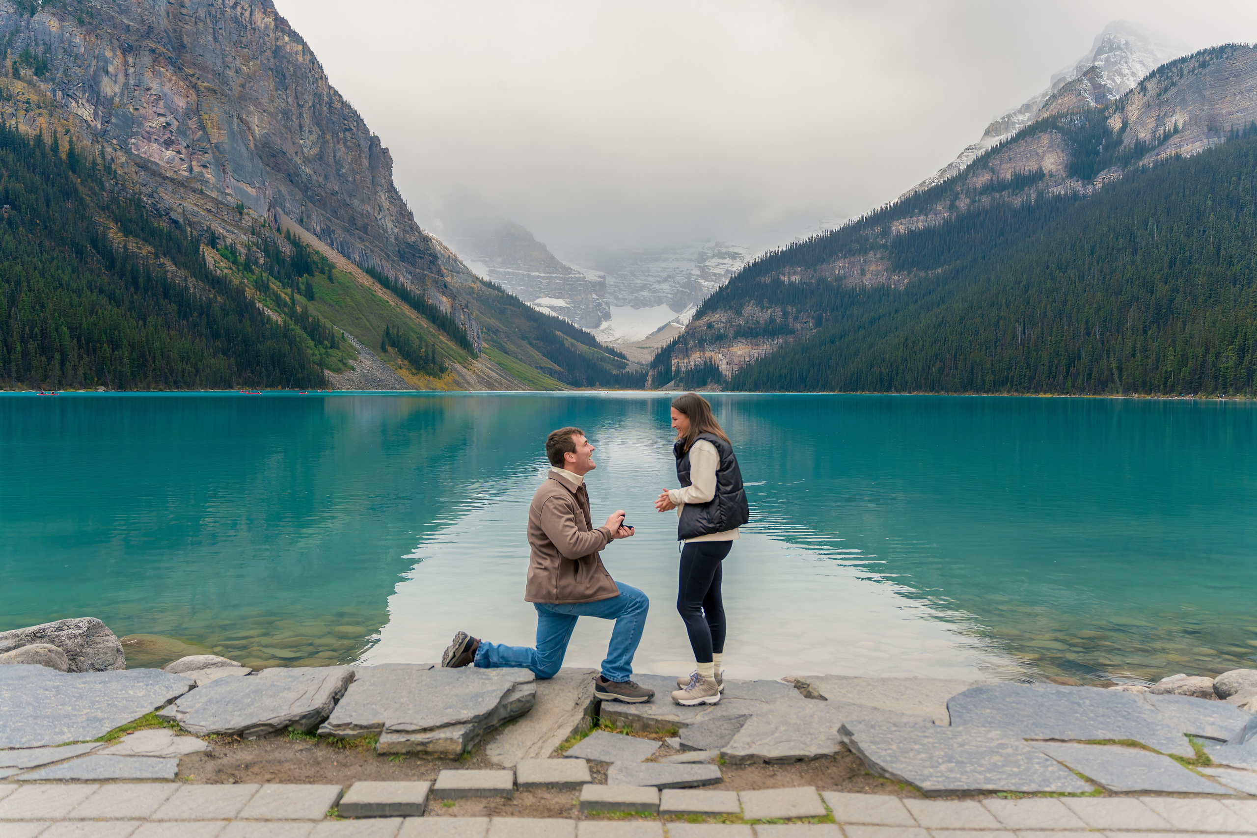 Evan & Alexis — Surprise Proposal — Lake Louise / Banff. Engagement, Wedding & Family Photographer in Calgary | allo Photography