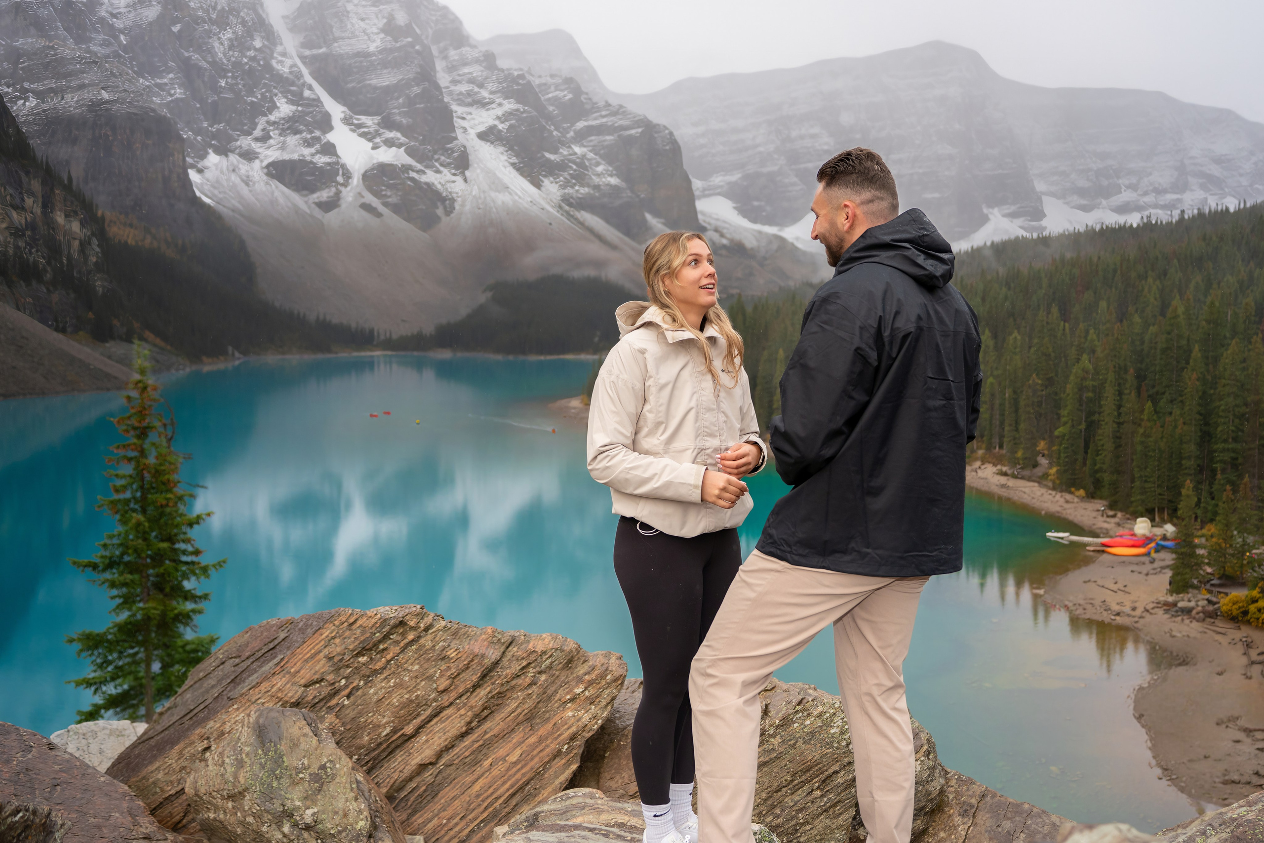 Dimitri & Valerie — Surprise Proposal / Moraine Lake — Banff. Engagement, Wedding & Family Photographer in Calgary | allo Photography