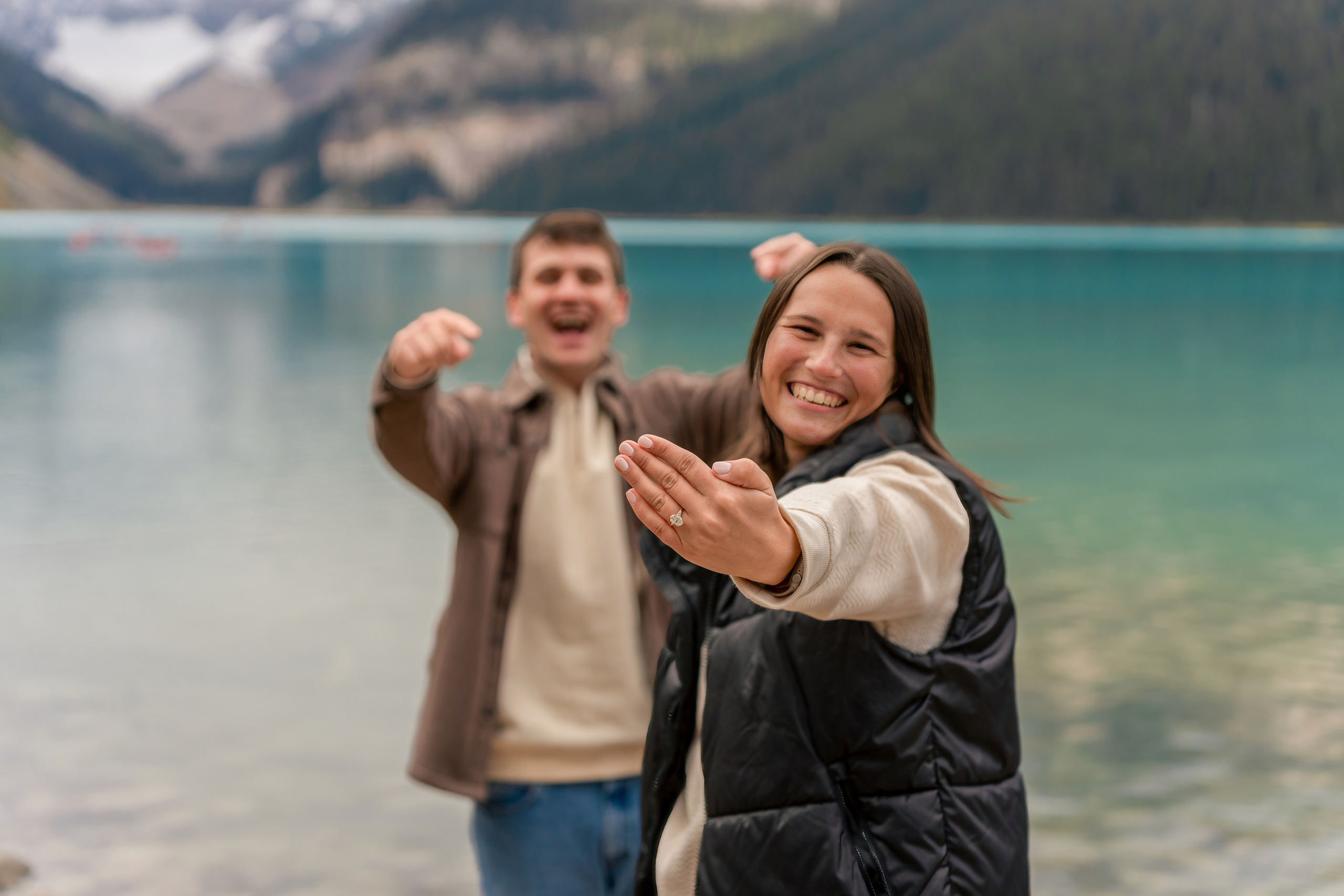 Evan & Alexis — Surprise Proposal — Lake Louise / Banff. Engagement, Wedding & Family Photographer in Calgary | allo Photography