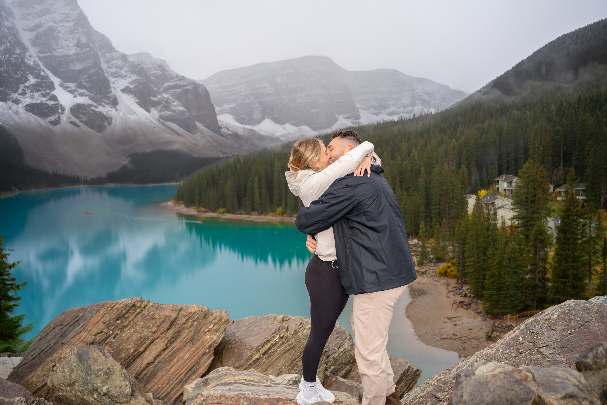 Dimitri & Valerie — Surprise Proposal / Moraine Lake — Banff. Engagement, Wedding & Family Photographer in Calgary | allo Photography