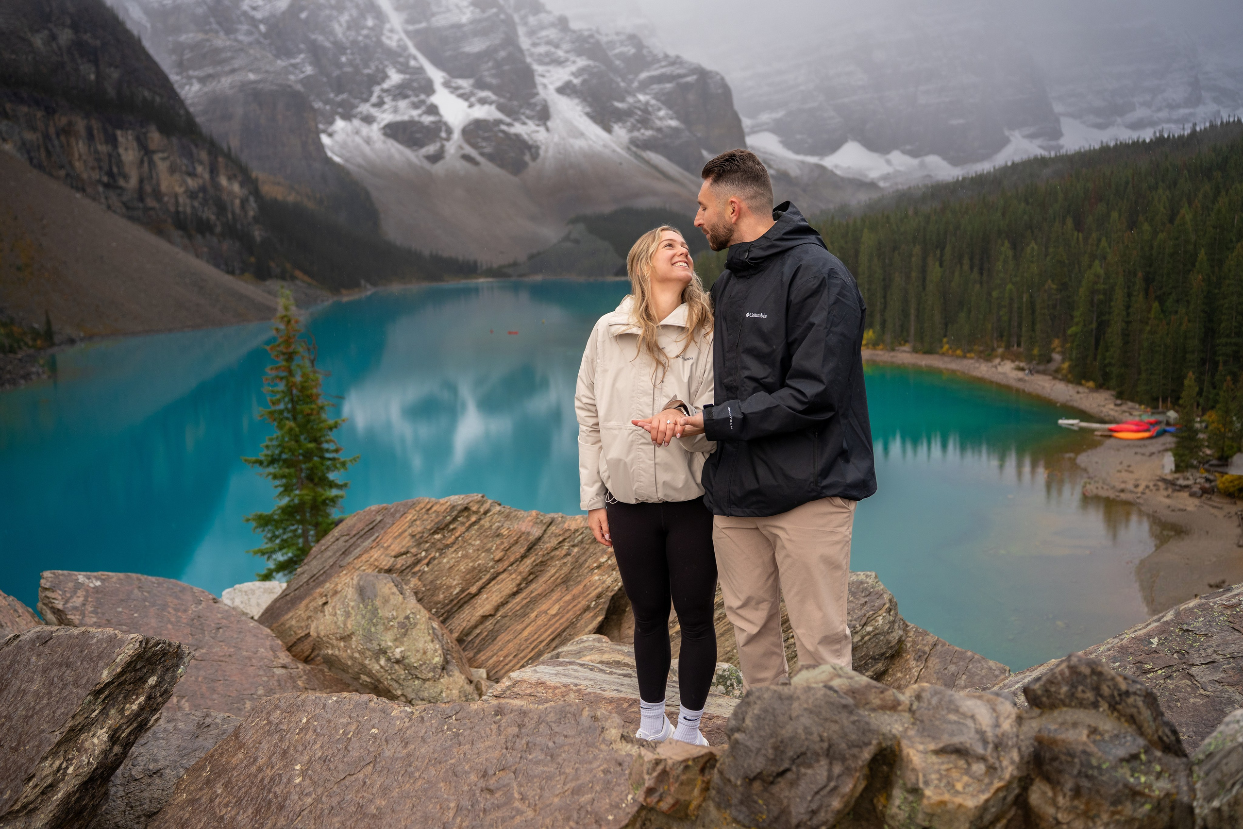 Dimitri & Valerie — Surprise Proposal / Moraine Lake — Banff. Engagement, Wedding & Family Photographer in Calgary | allo Photography