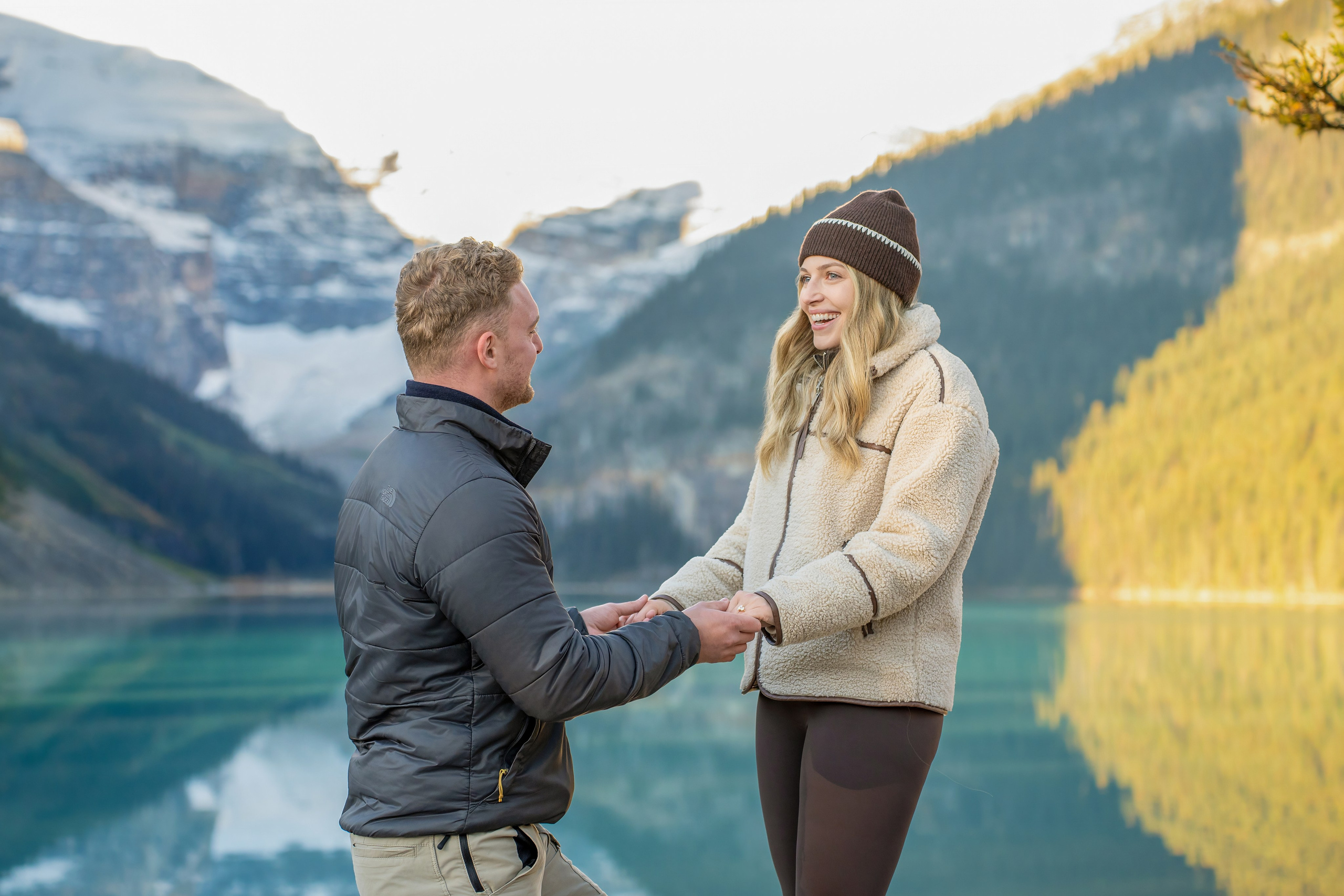 Harry & Steph — Surprise Proposal — Lake Louise / Banff. Engagement, Wedding & Family Photographer in Calgary | allo Photography