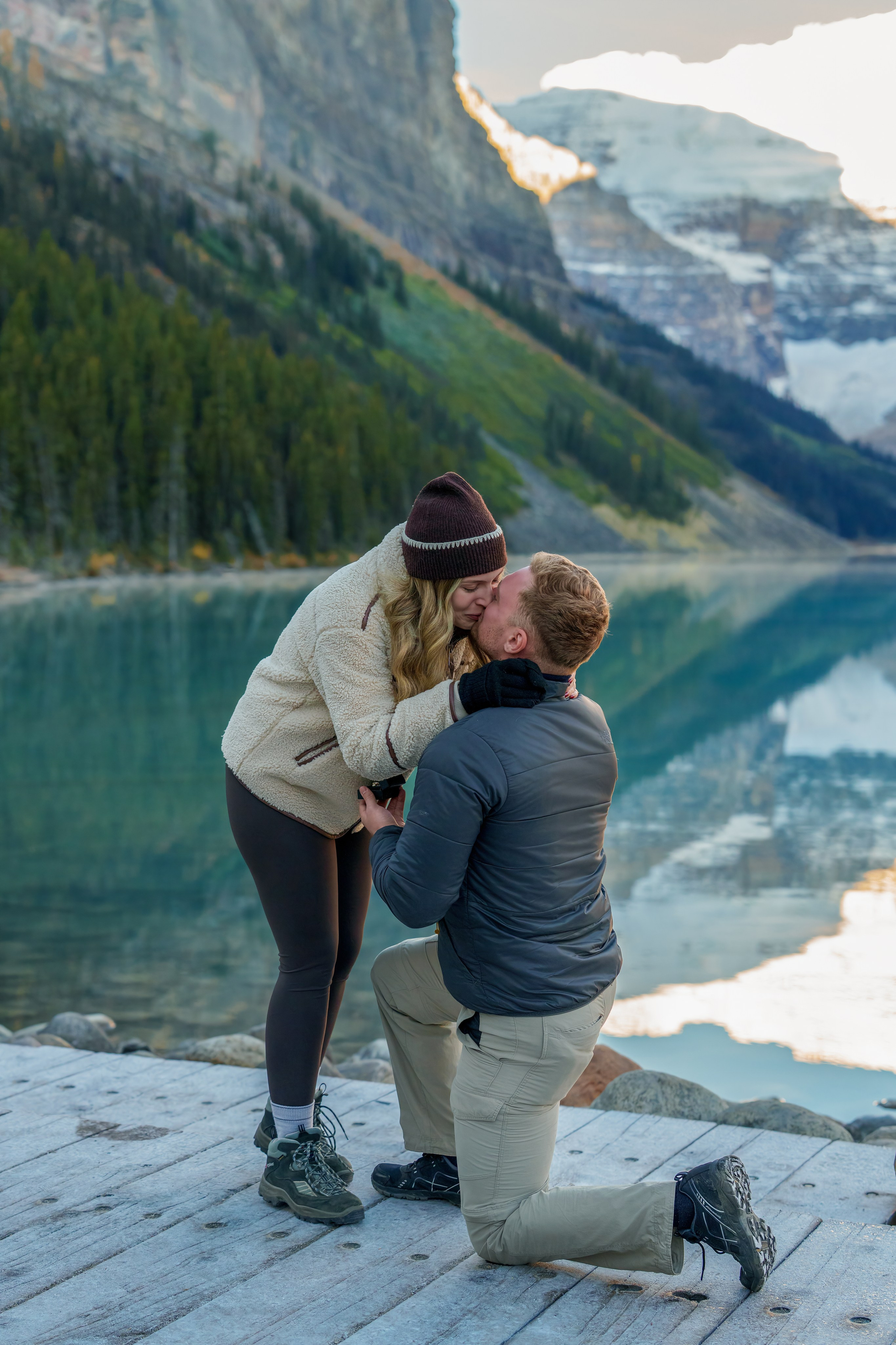 Harry & Steph — Surprise Proposal — Lake Louise / Banff. Engagement, Wedding & Family Photographer in Calgary | allo Photography
