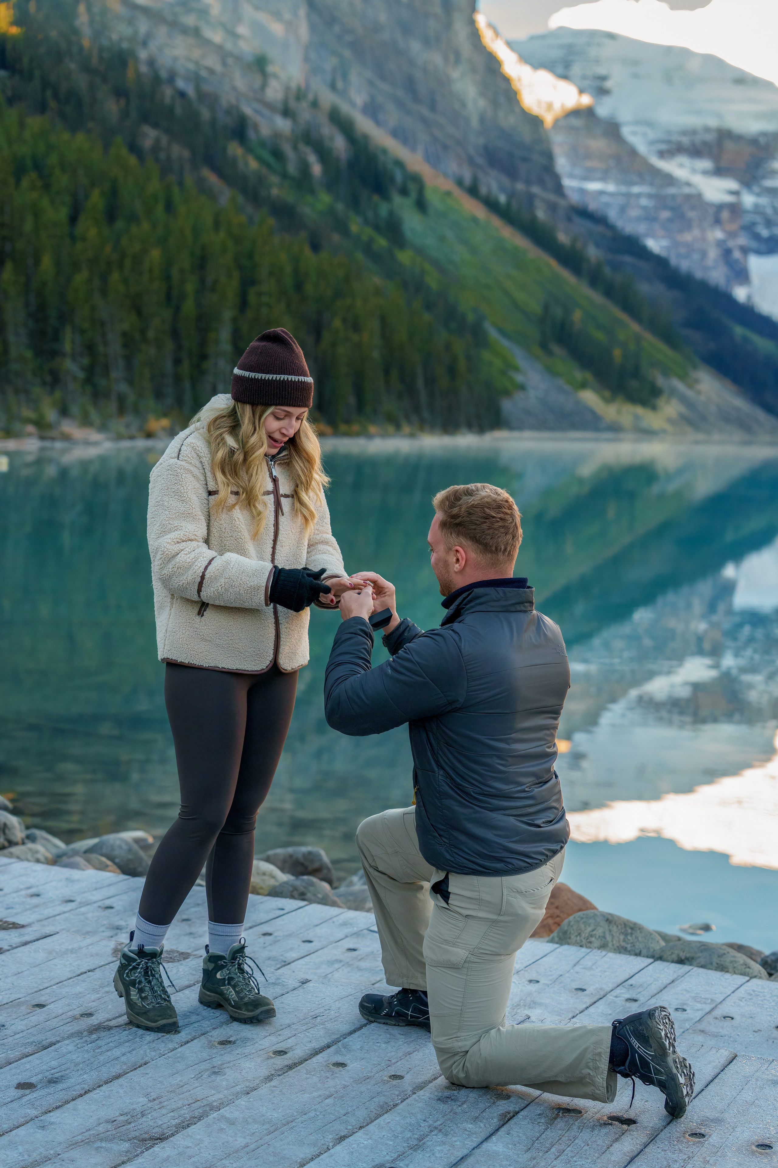 Harry & Steph — Surprise Proposal — Lake Louise / Banff. Engagement, Wedding & Family Photographer in Calgary | allo Photography