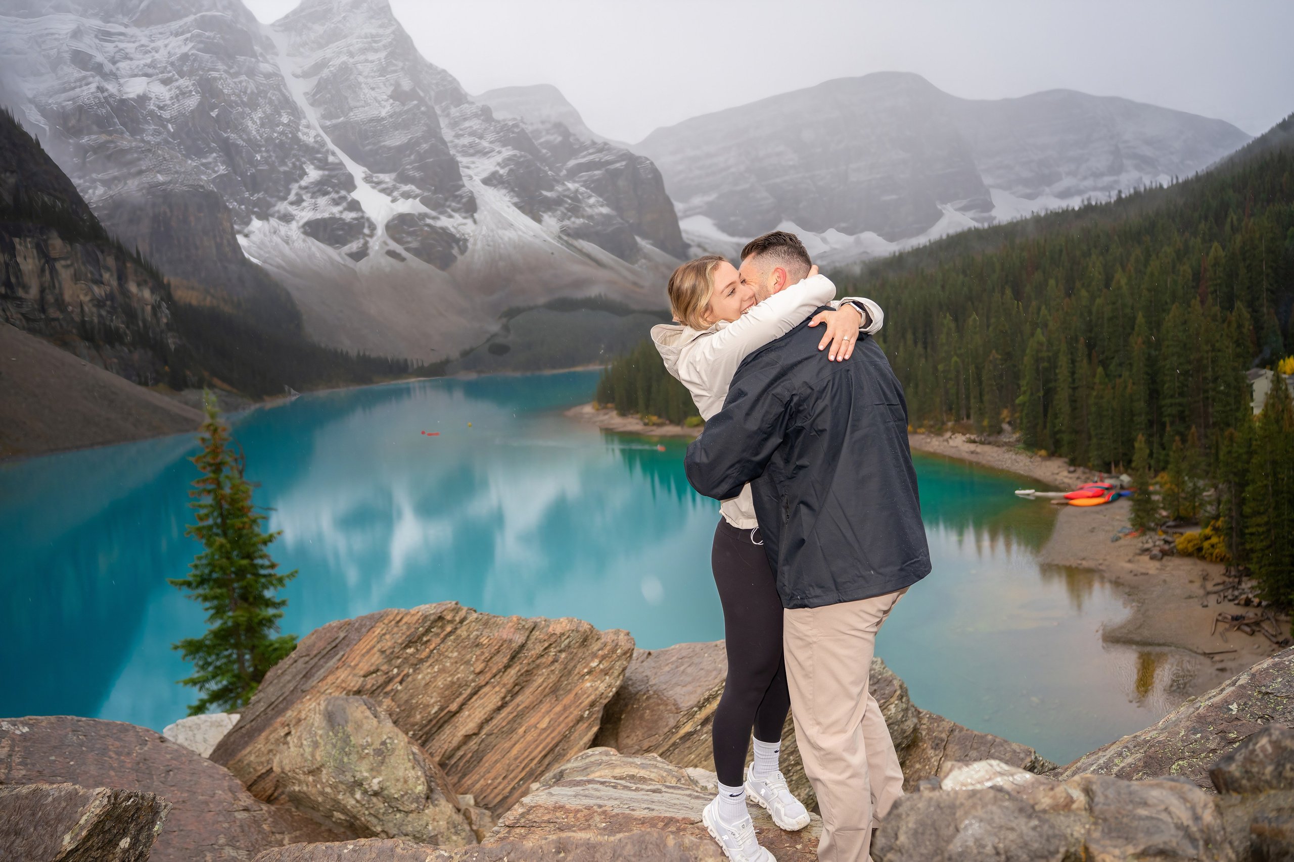 Dimitri & Valerie — Surprise Proposal / Moraine Lake — Banff. Engagement, Wedding & Family Photographer in Calgary | allo Photography