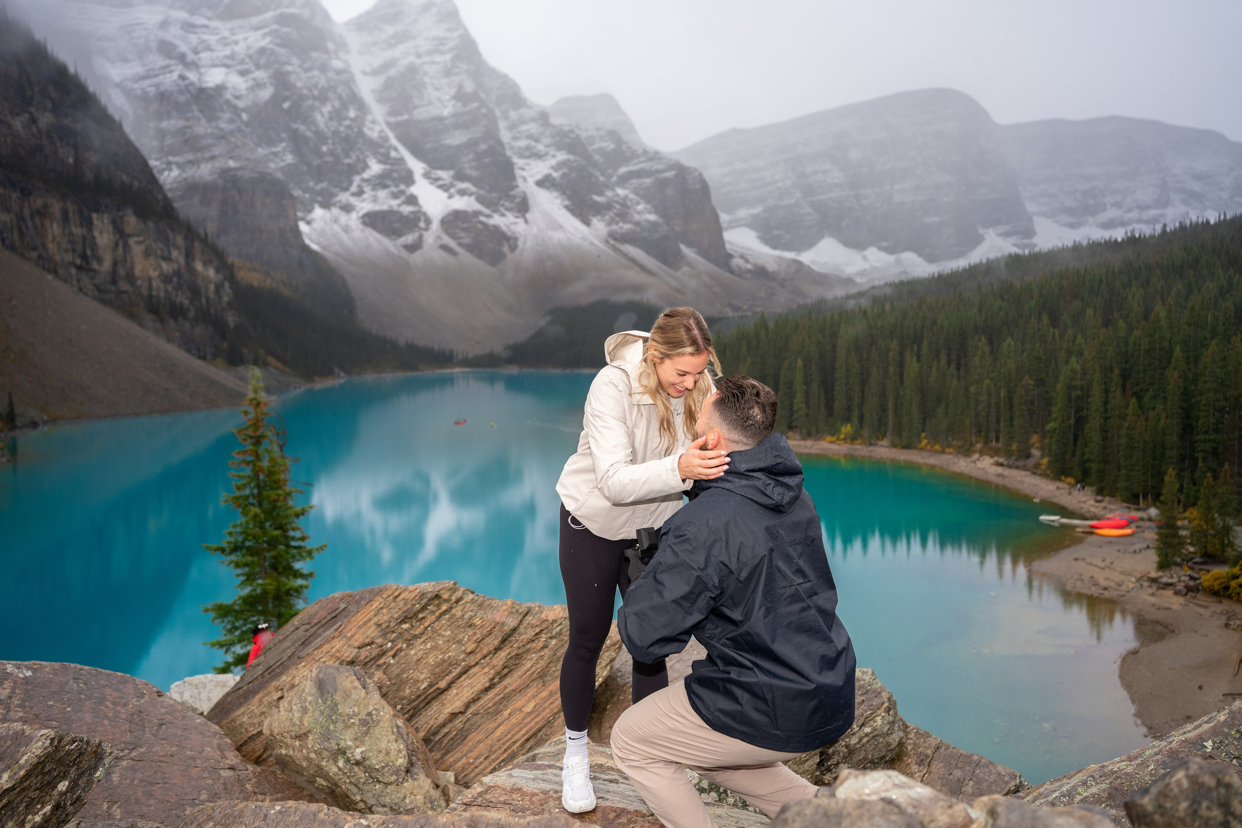Dimitri & Valerie — Surprise Proposal / Moraine Lake — Banff. Engagement, Wedding & Family Photographer in Calgary | allo Photography