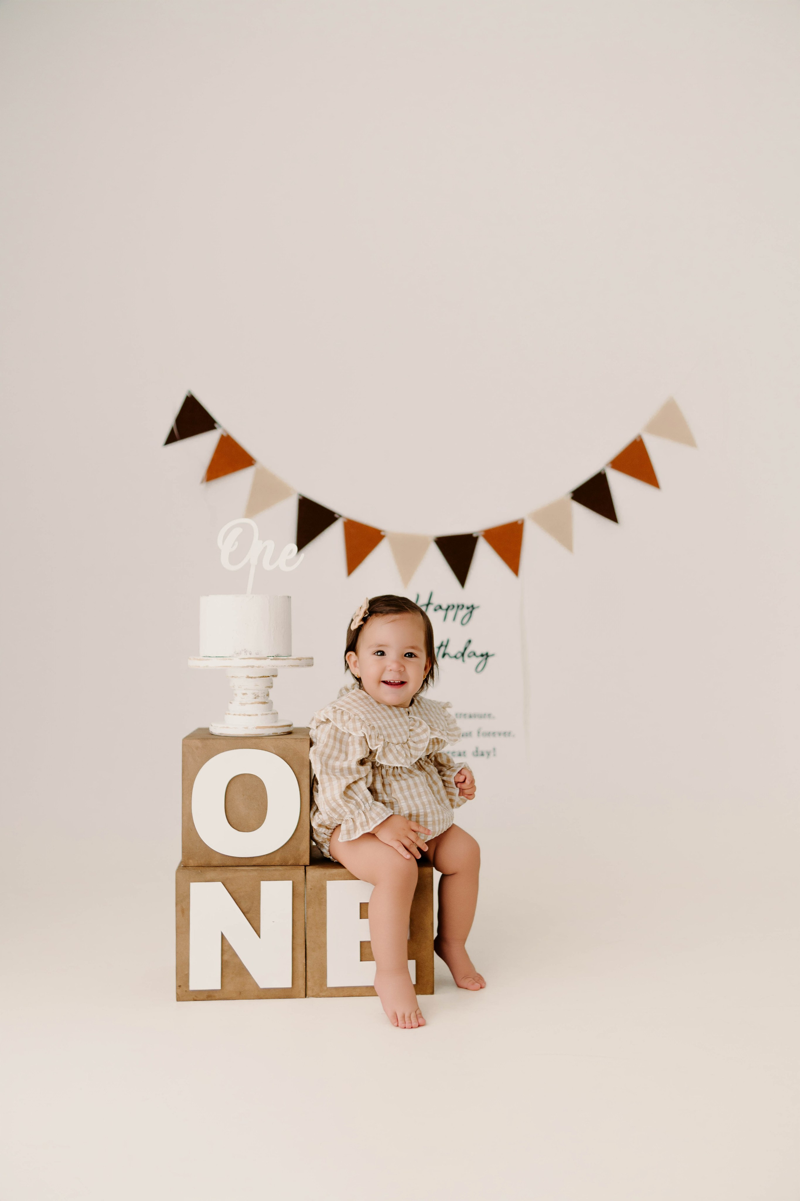 Ensaio de aniversário 1 ano de Cecília em estúdio Vitória da Conquista. Estúdio Natani Fotografia
