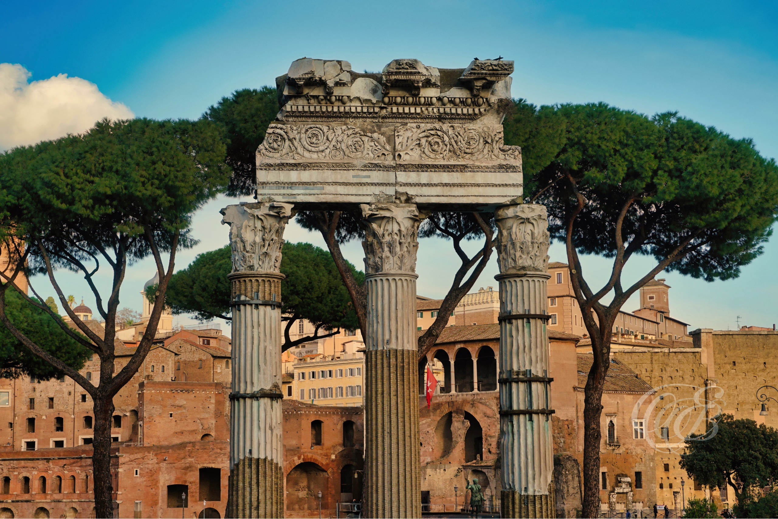 ITALY PHOTOGRAPHY — Temple of Venus Genetrix — The Temple of Venus Genetrix in the Forum of Caesar, dedicated to the goddess regarded as the divine ancestor of the Julian family, Rome, Italy — Eduardo Bartoli Photography.