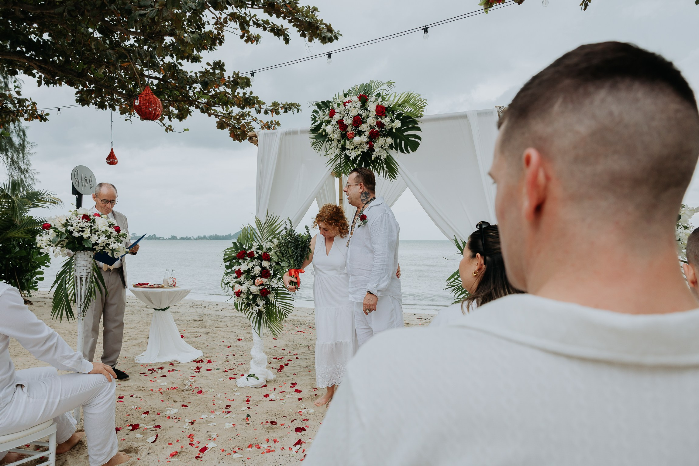 Buddhist Wedding Ceremony on the beach in Koh Samui | Traditional Thai Blessing