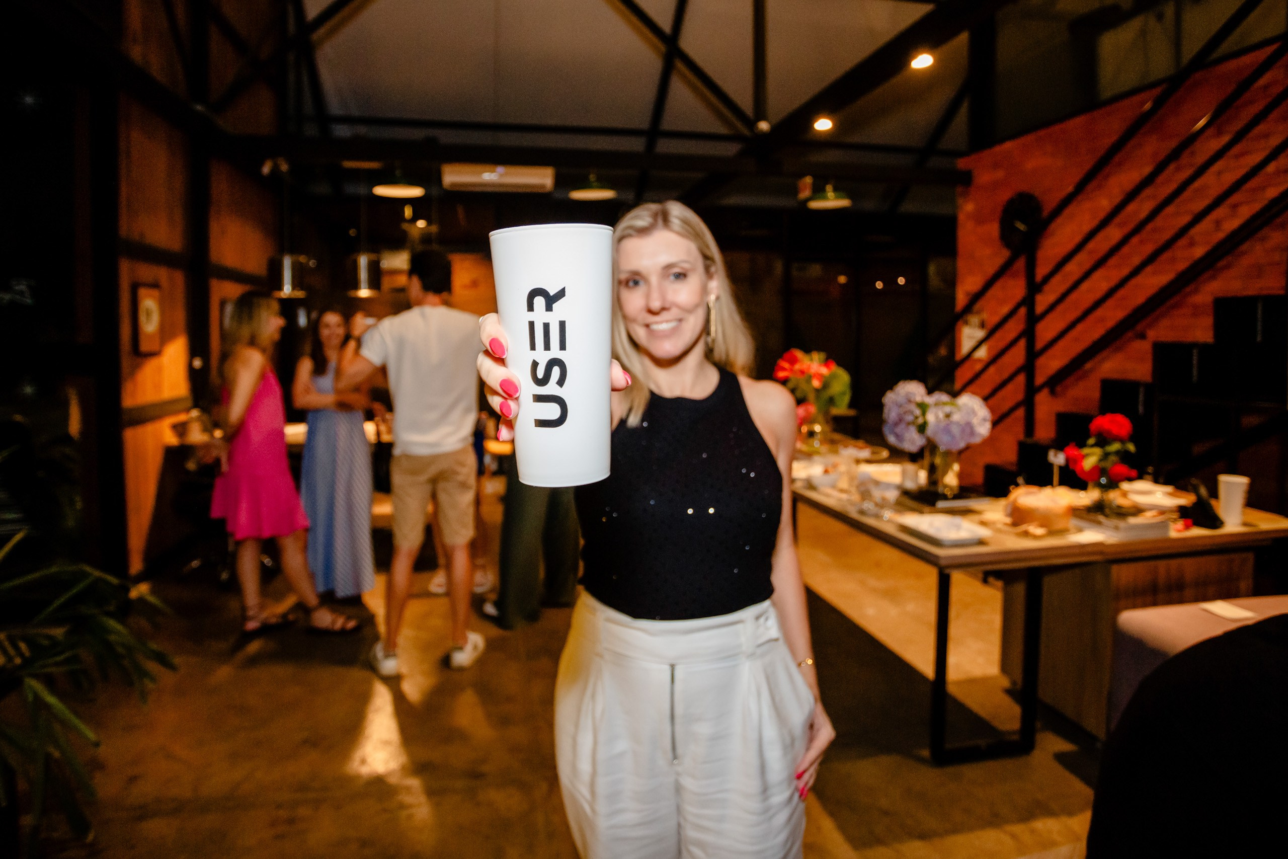 Fotografia de evento corporativo de fim de ano da empresa User Smart Offices em Itajaí
