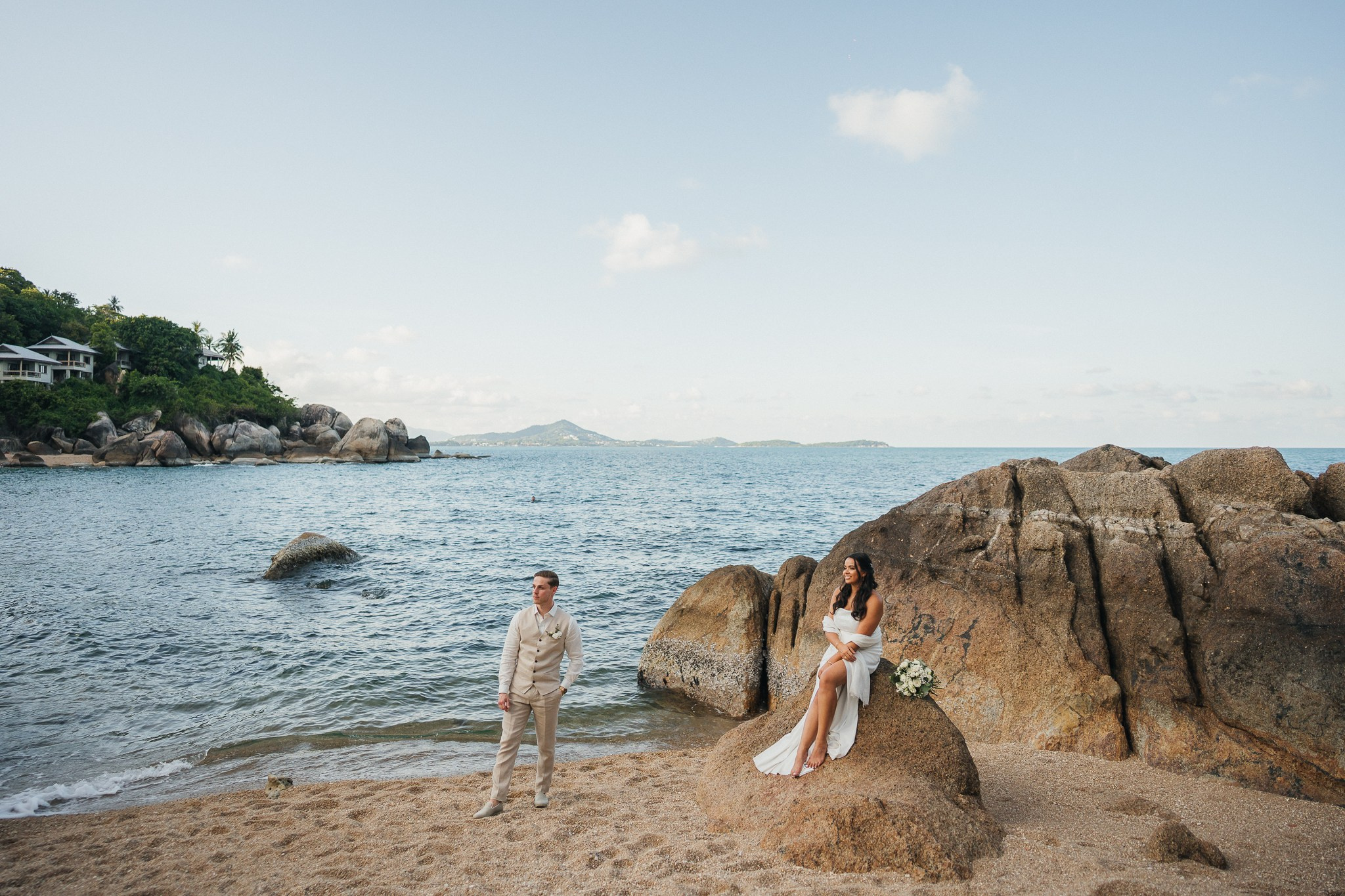 Private wedding celebration for two at a luxury villa in Koh Samui