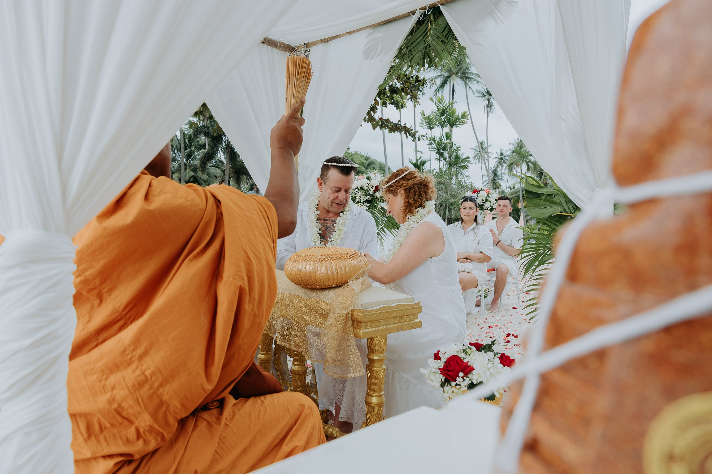 Authentic Buddhist Wedding Blessing Ceremony in Koh Samui, Thailand