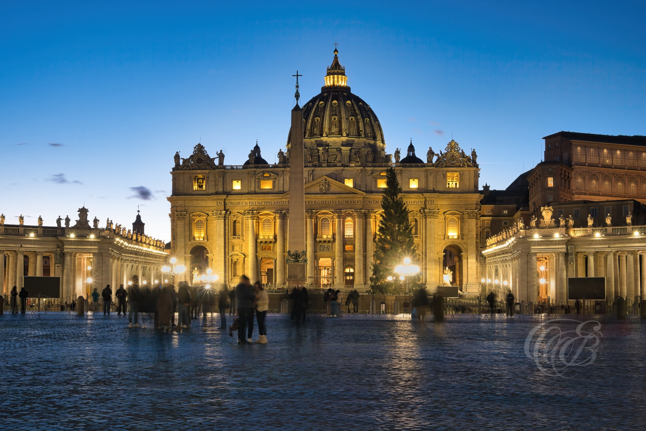 ITALY PHOTOGRAPHY — The Vatican at Dusk — Vatican City at dusk, home to St. Peter's Basilica and the spiritual center of the Roman Catholic Church, Rome, Italy — Eduardo Bartoli Photography.