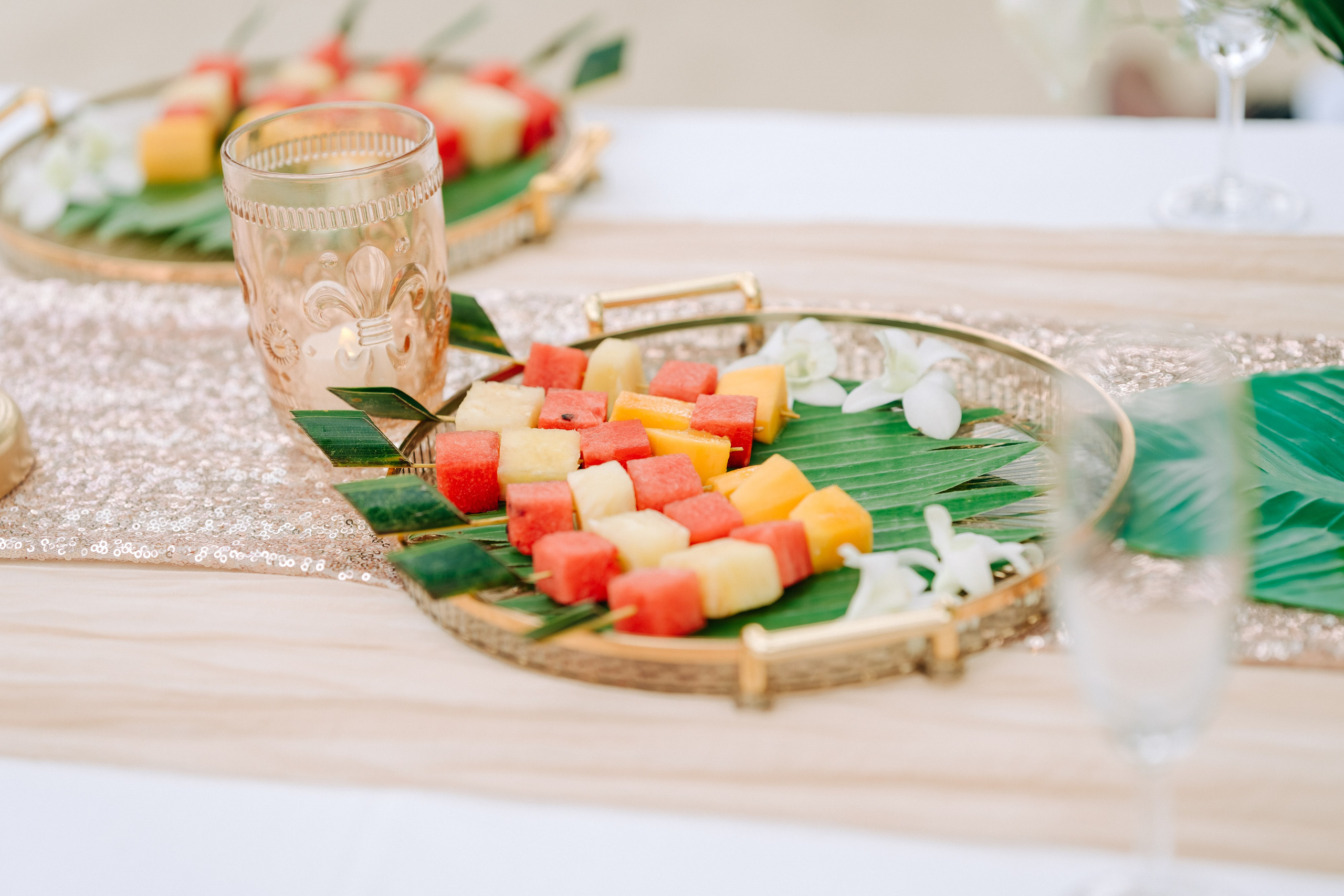 Couple celebrating a spiritual Buddhist wedding ceremony on Koh Samui