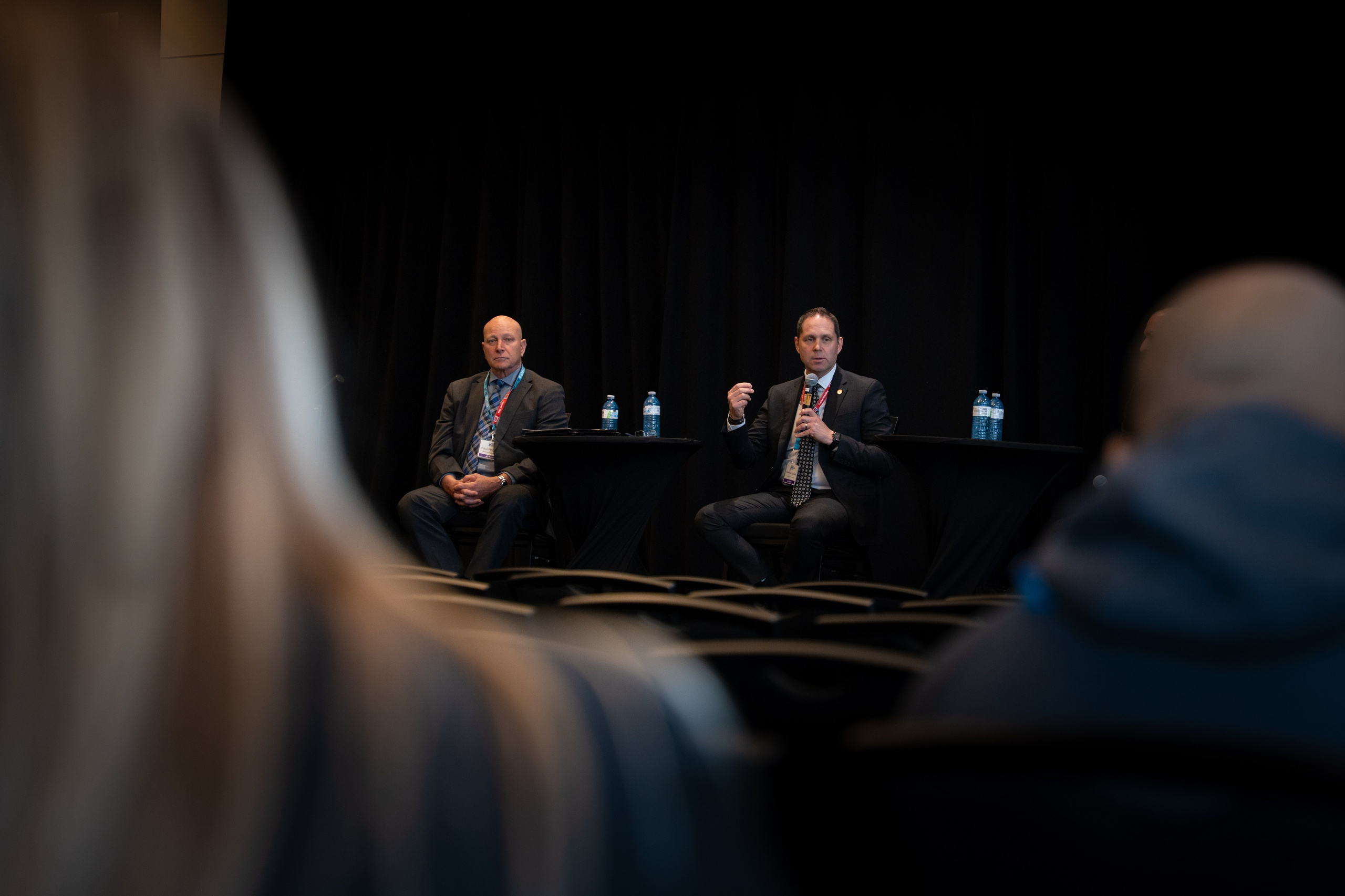 Wide audience view during panel session, Blueline Expo