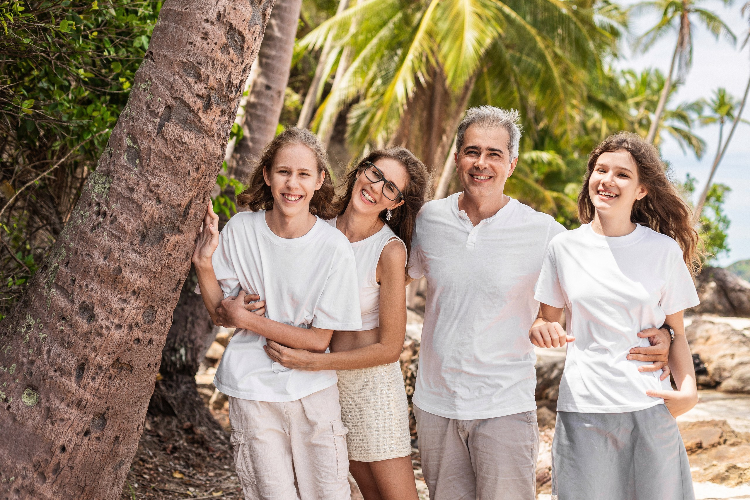 Tropical family portrait session in Koh Samui