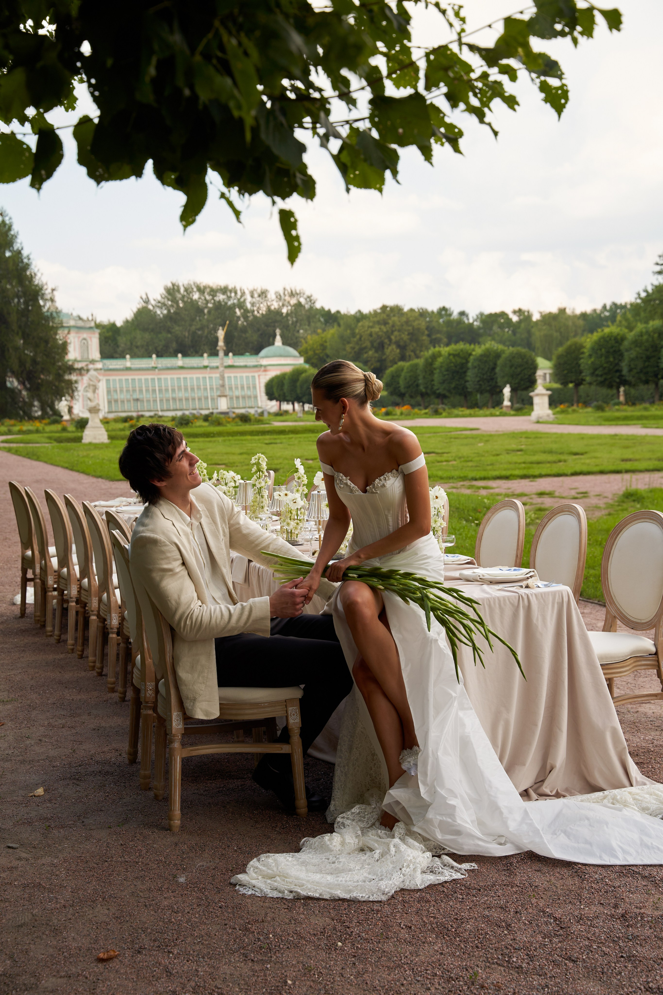 Romantic wedding photography in a historic mansion with editorial composition