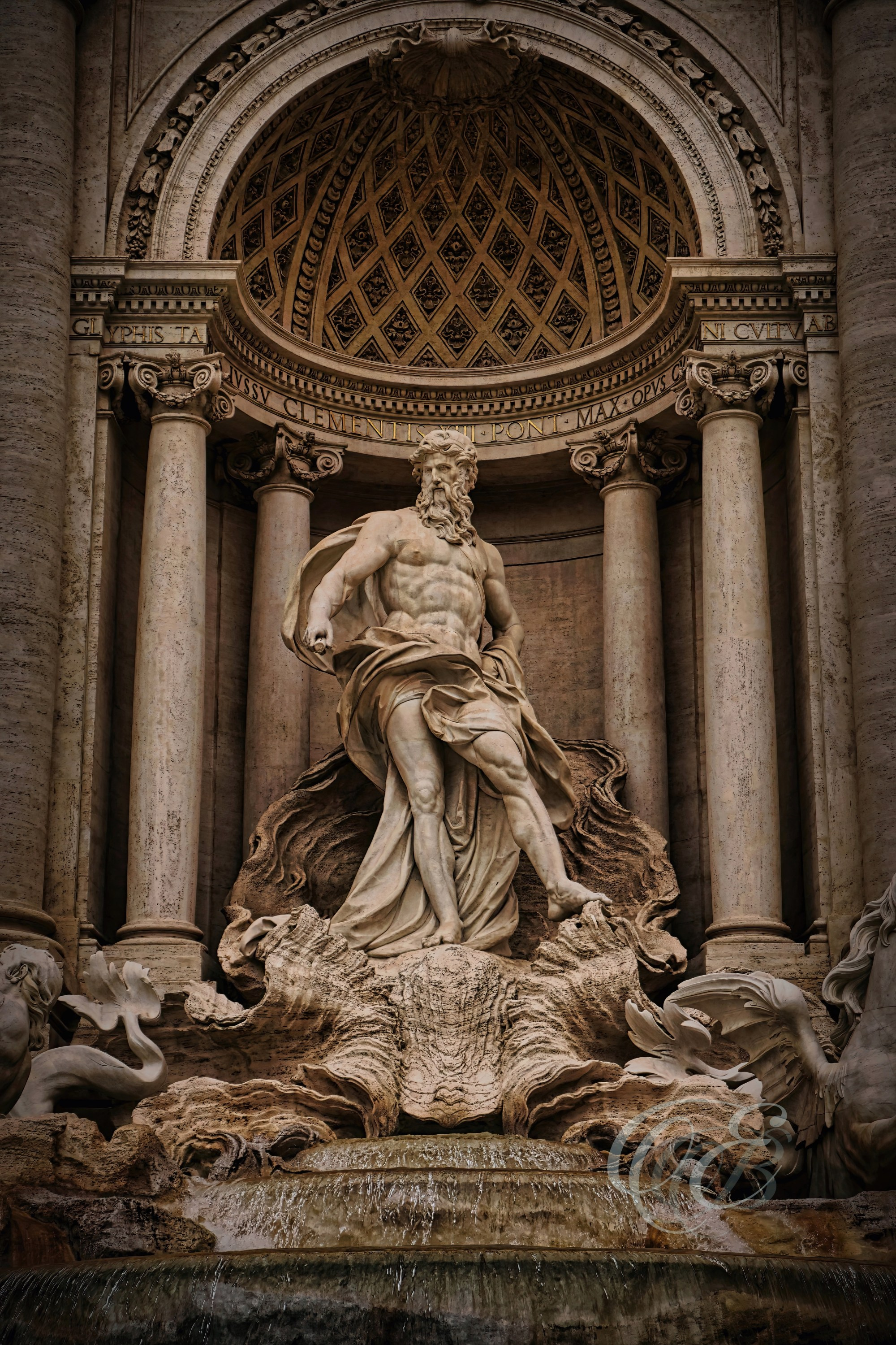 Rome Italy - The Trevi Fountain - Oceanus - Eduardo Bartoli Fine Art Photography - Oceanus sculpture at the Trevi Fountain in Rome, Italy – fine art photography by Eduardo Bartoli.
