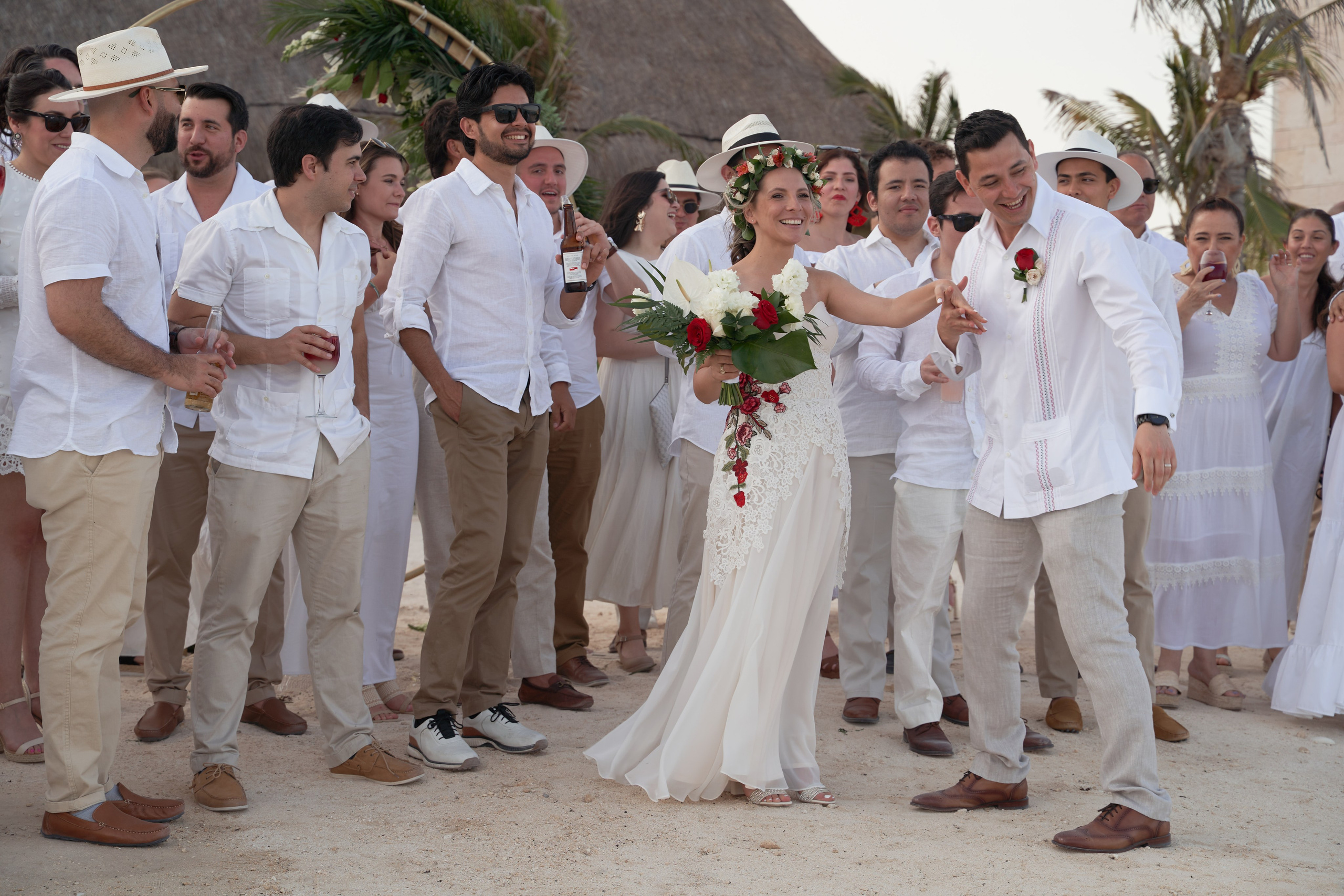 Beach wedding between Tulum and Cancun Riviera Maya