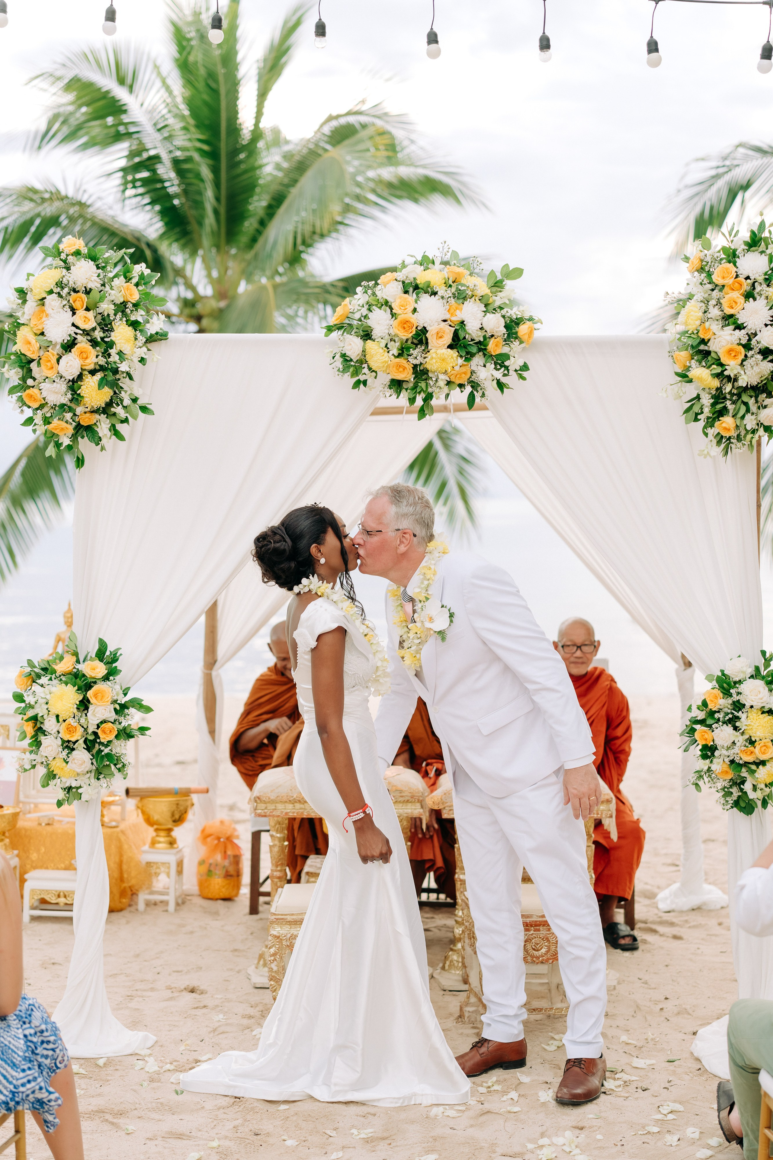 Romantic Buddhist wedding ceremony for two in Koh Samui, Thailand