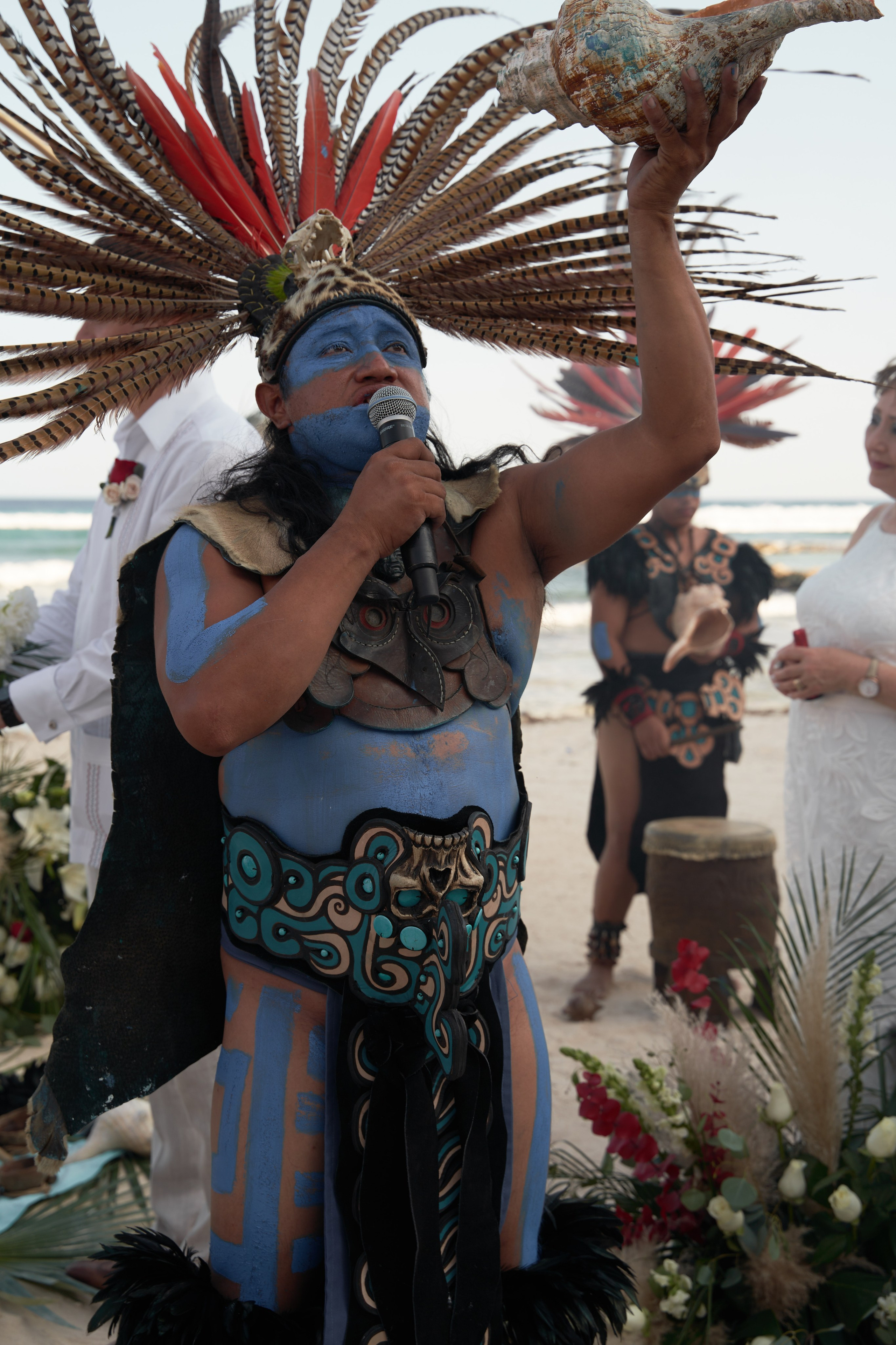 Mayan ceremony at Tulum wedding