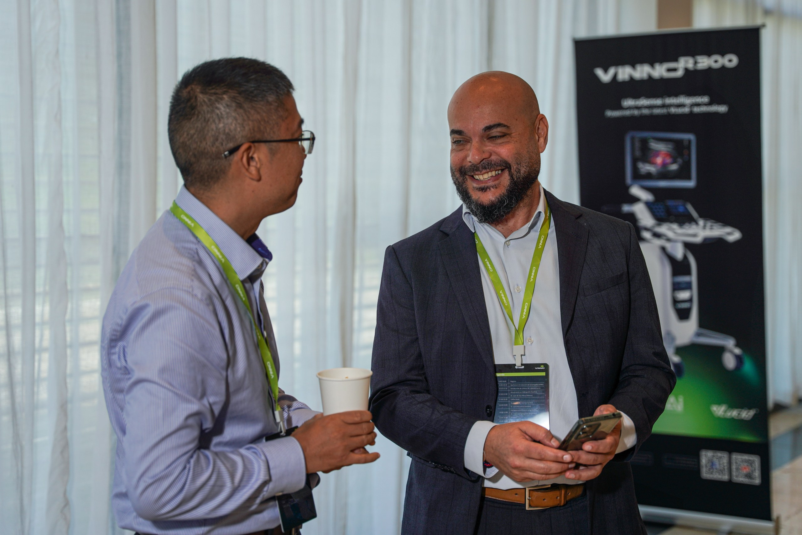 Participants connecting during business networking session.