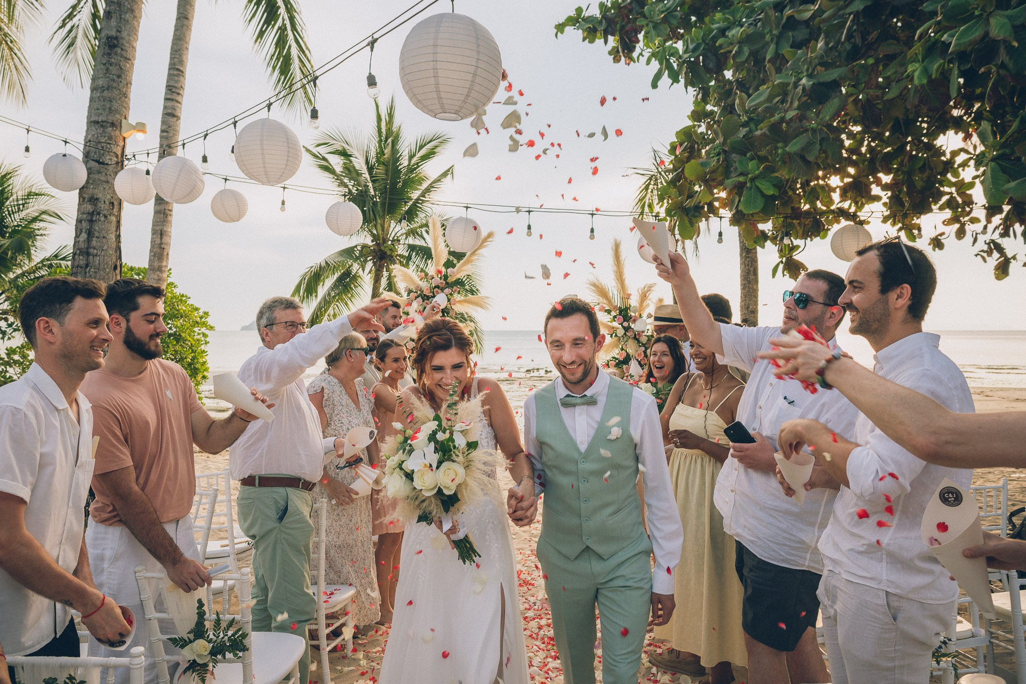 Luxury Beach Wedding Reception