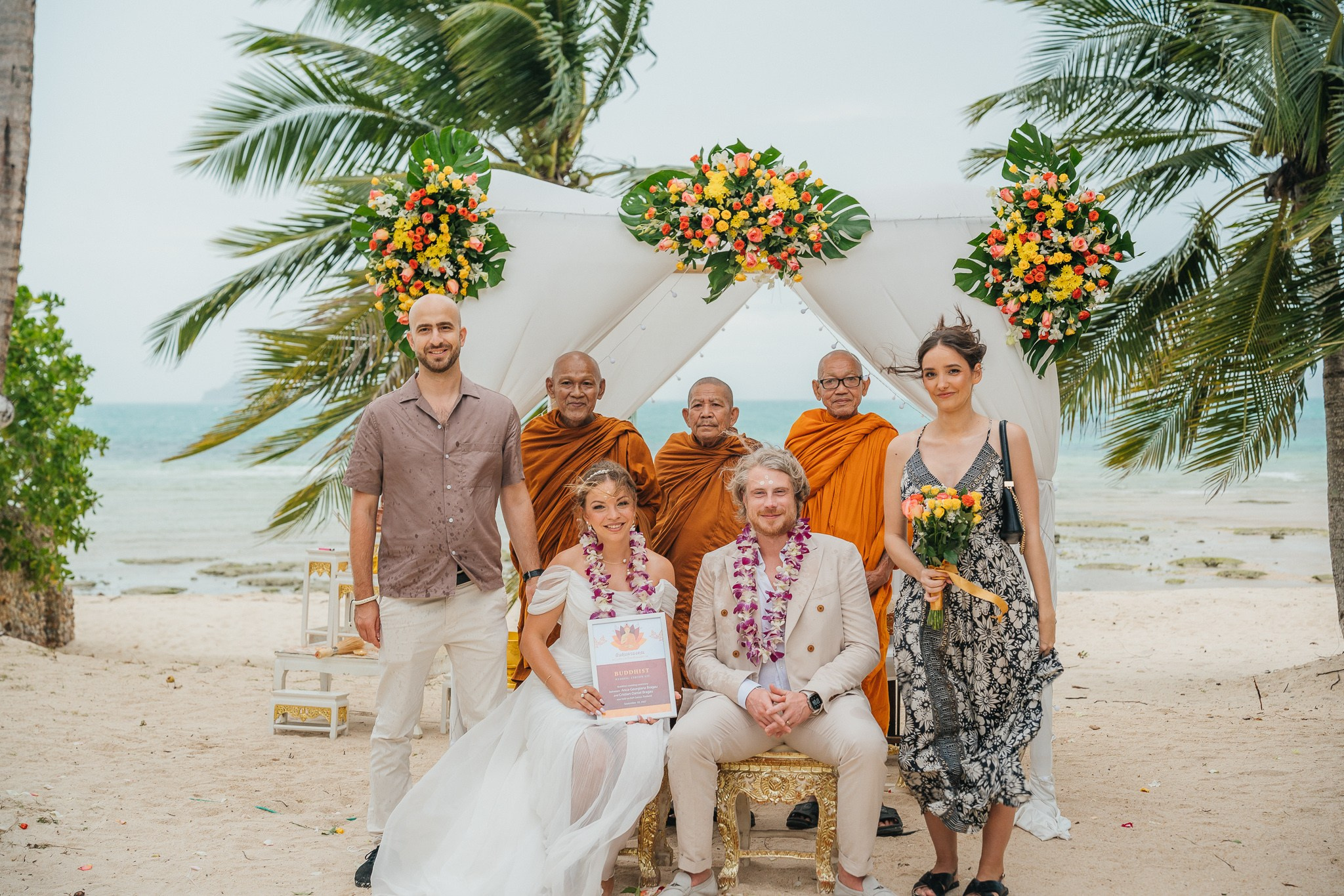 Beach Buddhist Wedding in Koh Samui, Thailand