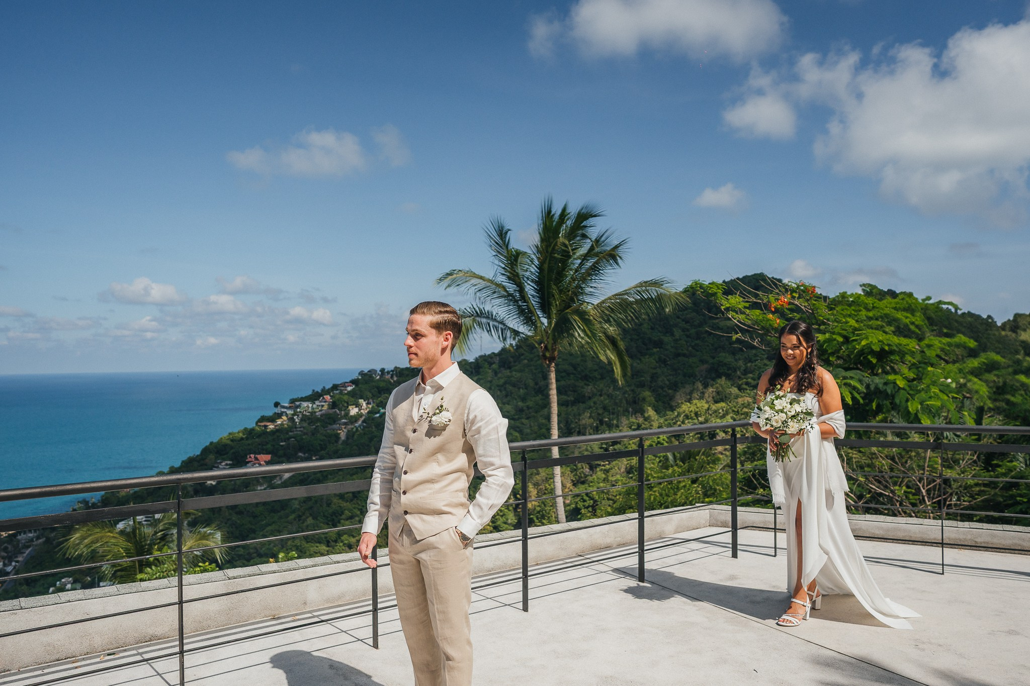 Private wedding celebration for two at a luxury villa in Koh Samui