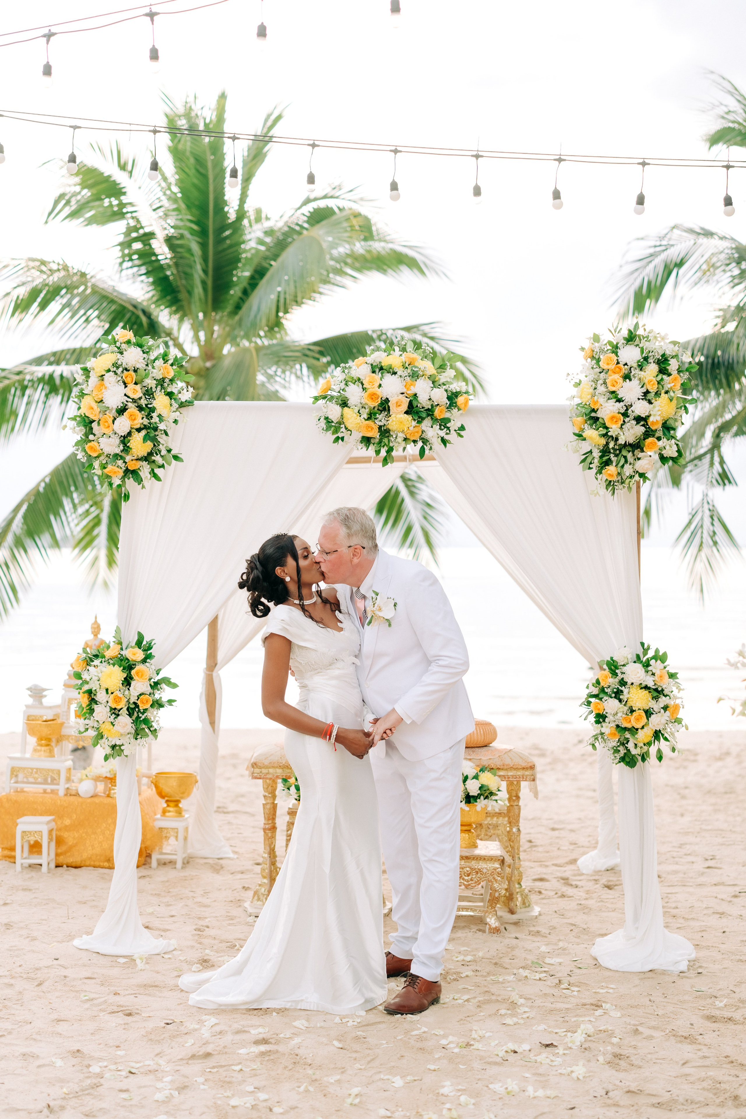 Romantic Buddhist wedding ceremony for two in Koh Samui, Thailand