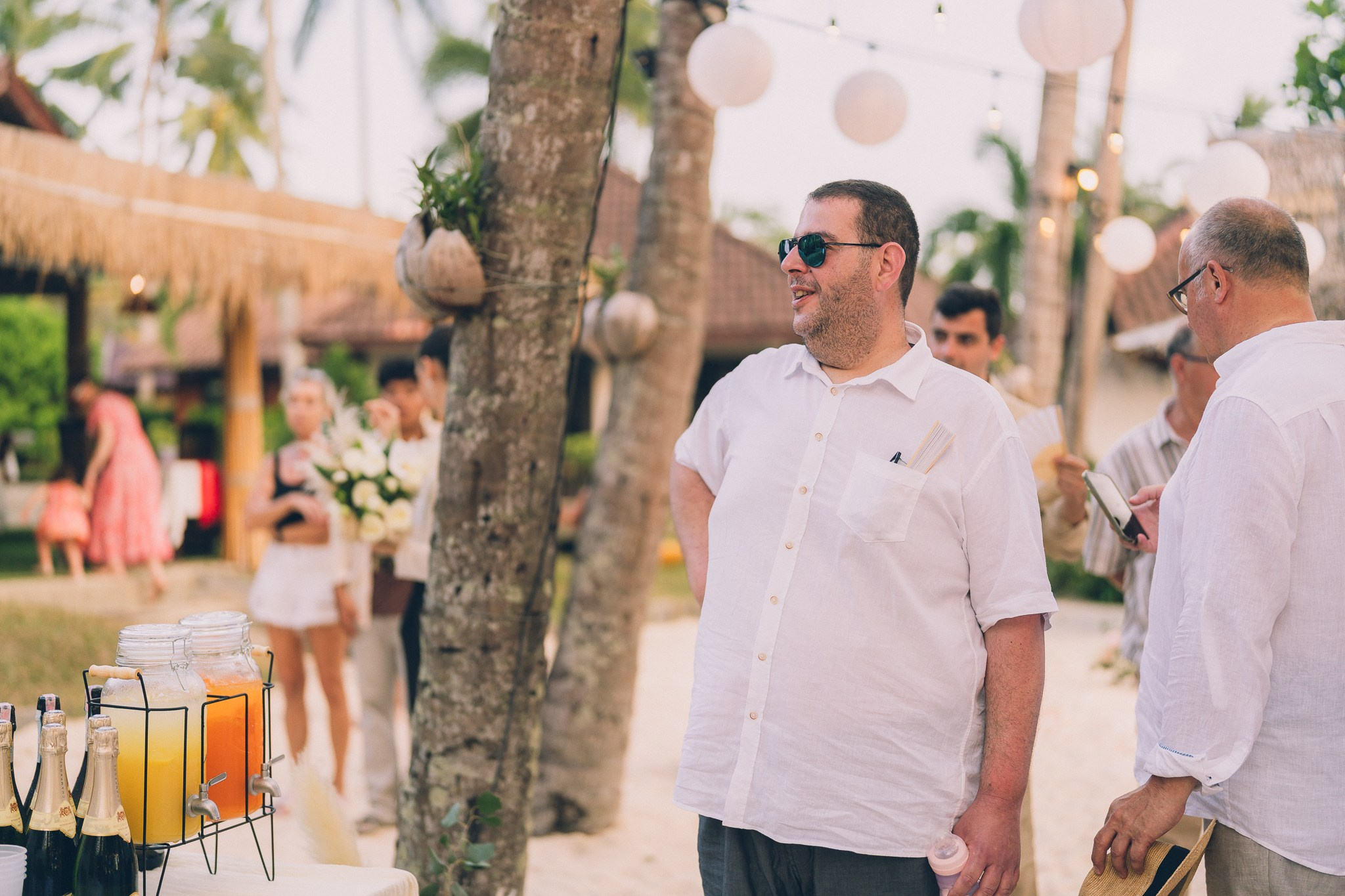 Sunset Beach Wedding with Guests in Koh Samui