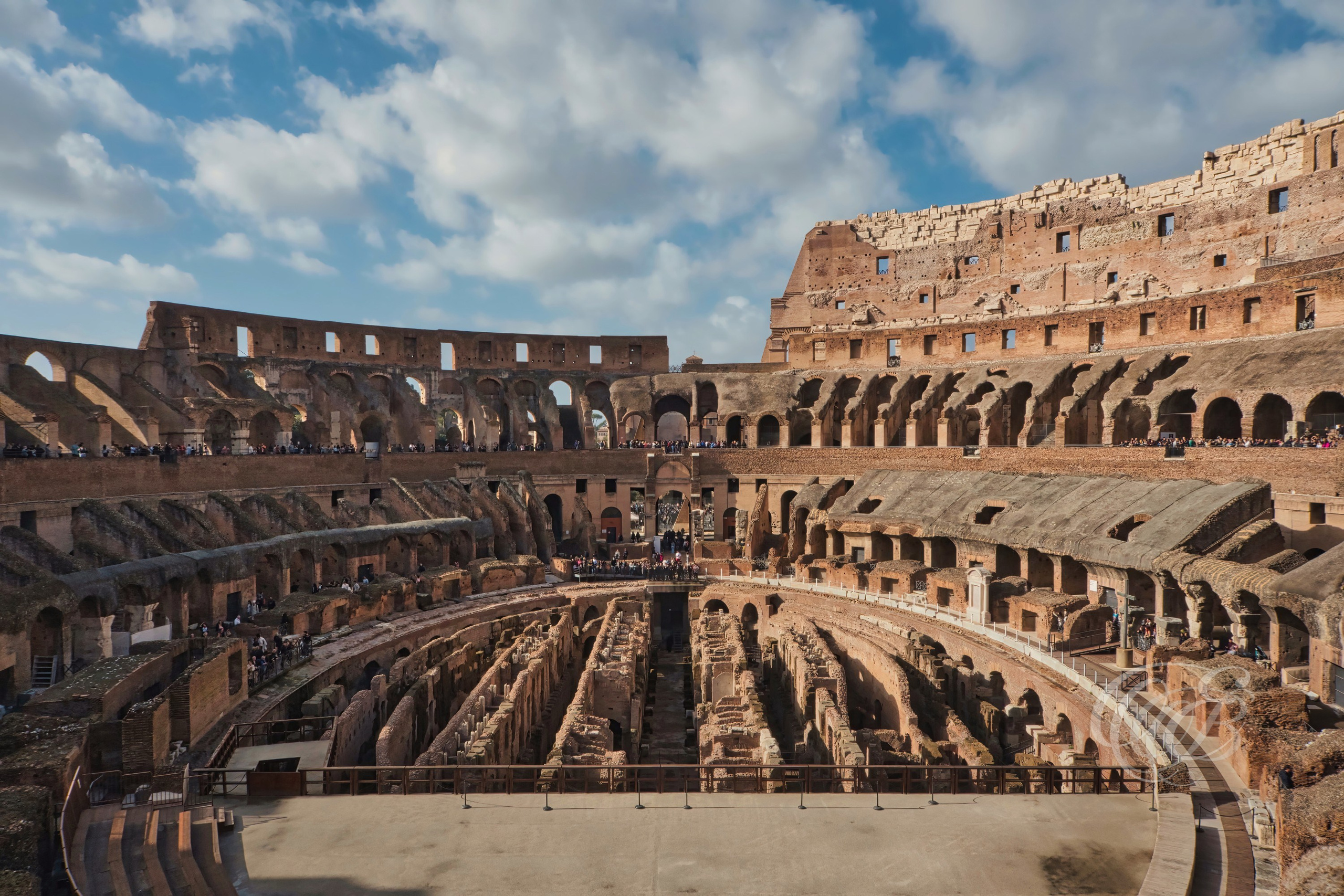 ITALY PHOTOGRAPHY — Interior View of the Colosseum — Interior of the Colosseum revealing the monumental design of one of the greatest engineering achievements of Ancient Rome, Rome, Italy — Eduardo Bartoli Photography.