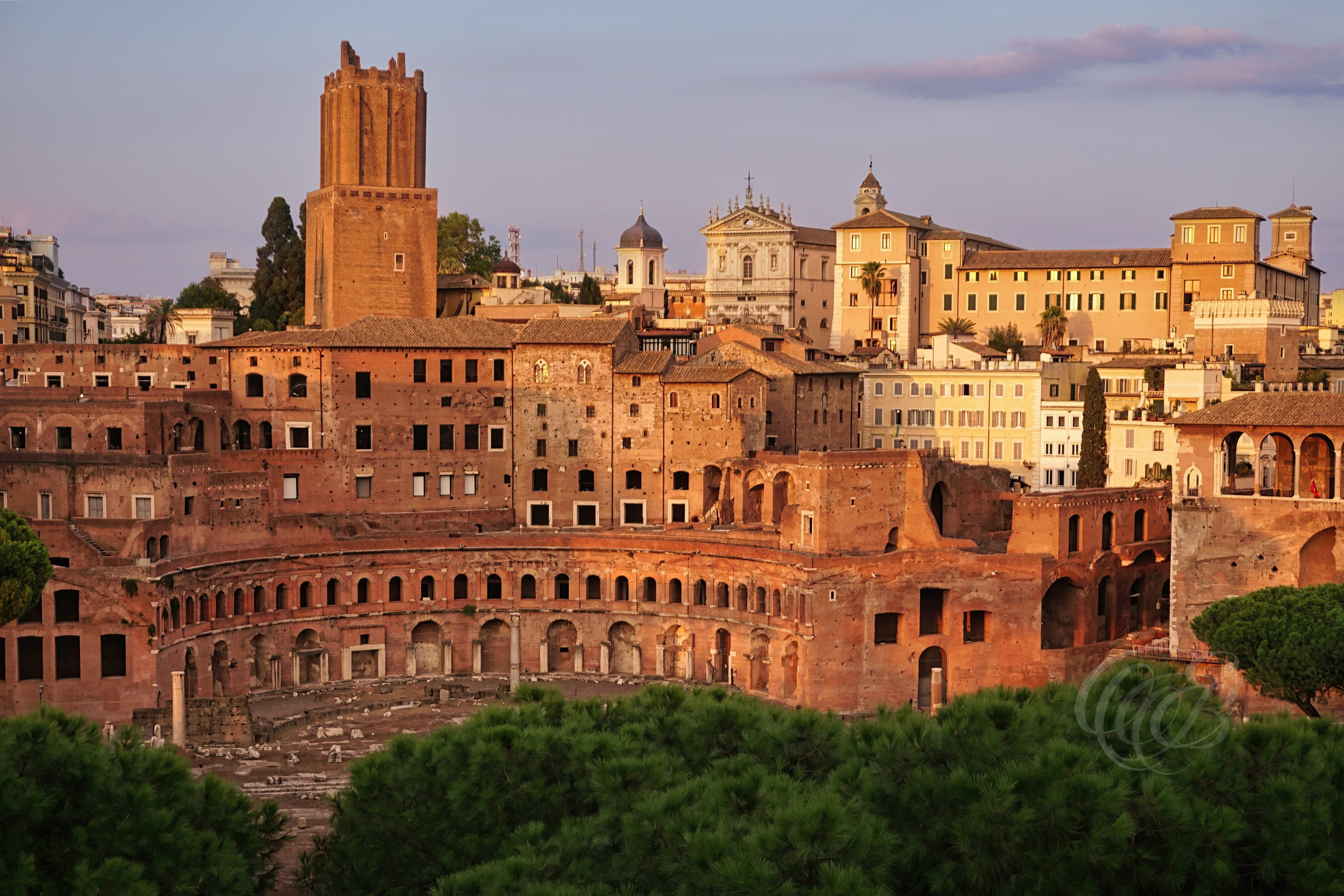 Rome Italy — Trajan’s Market and the Tower of Milizie — Eduardo Bartoli Fine Art Photography — Photograph of Trajan’s Market and the Tower of Milizie in Rome, Italy — photography by Eduardo Bartoli.