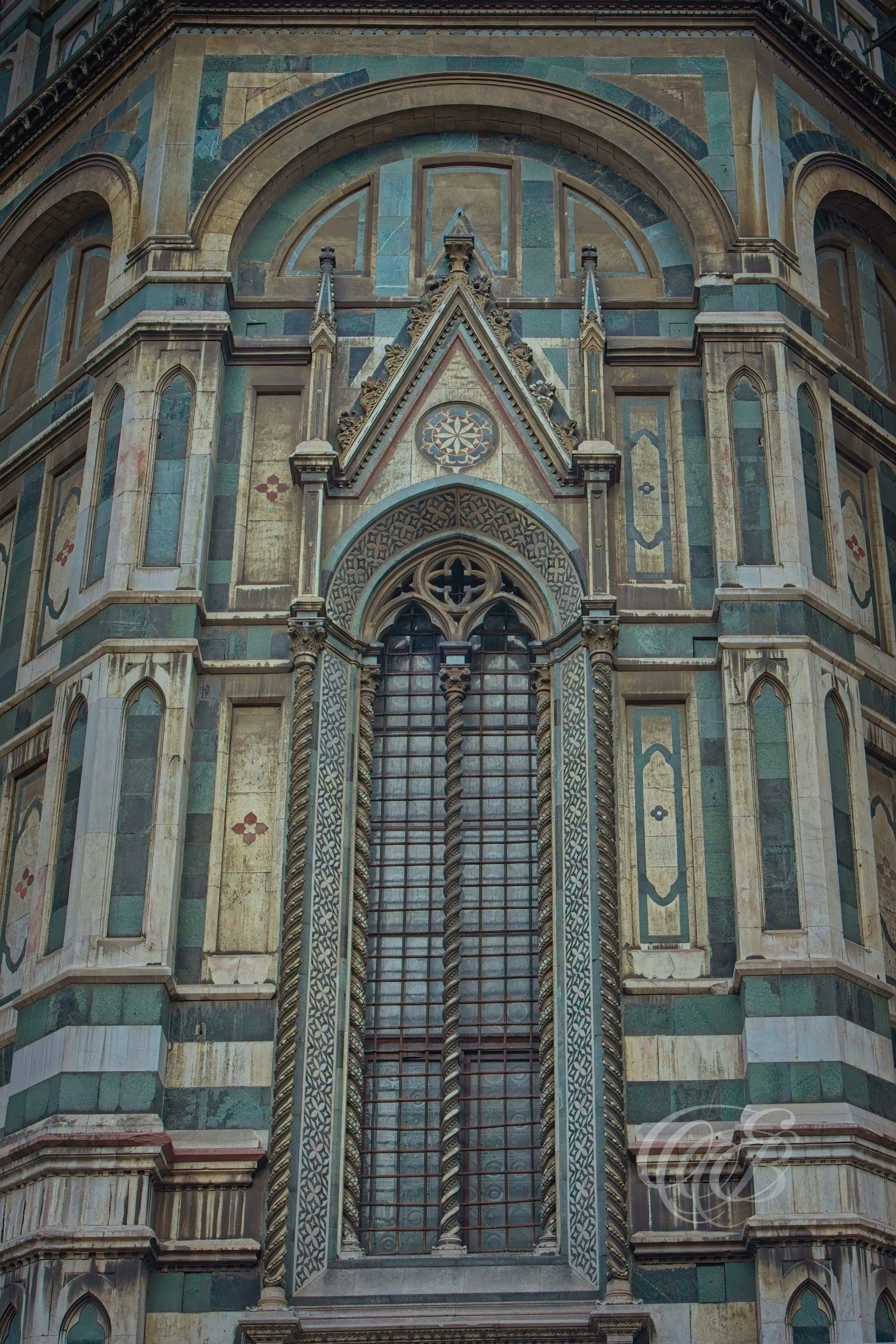 Florence, Italy—Santa Maria del Fiore Window—Eduardo Bartoli Photography—Photograph of Santa Maria del Fiore, Florence Cathedral begun in 1296 under Arnolfo di Cambio and one of the most important religious landmarks in Italy—Florence, Italy—Santa Maria del Fiore Window—Eduardo Bartoli Photography.