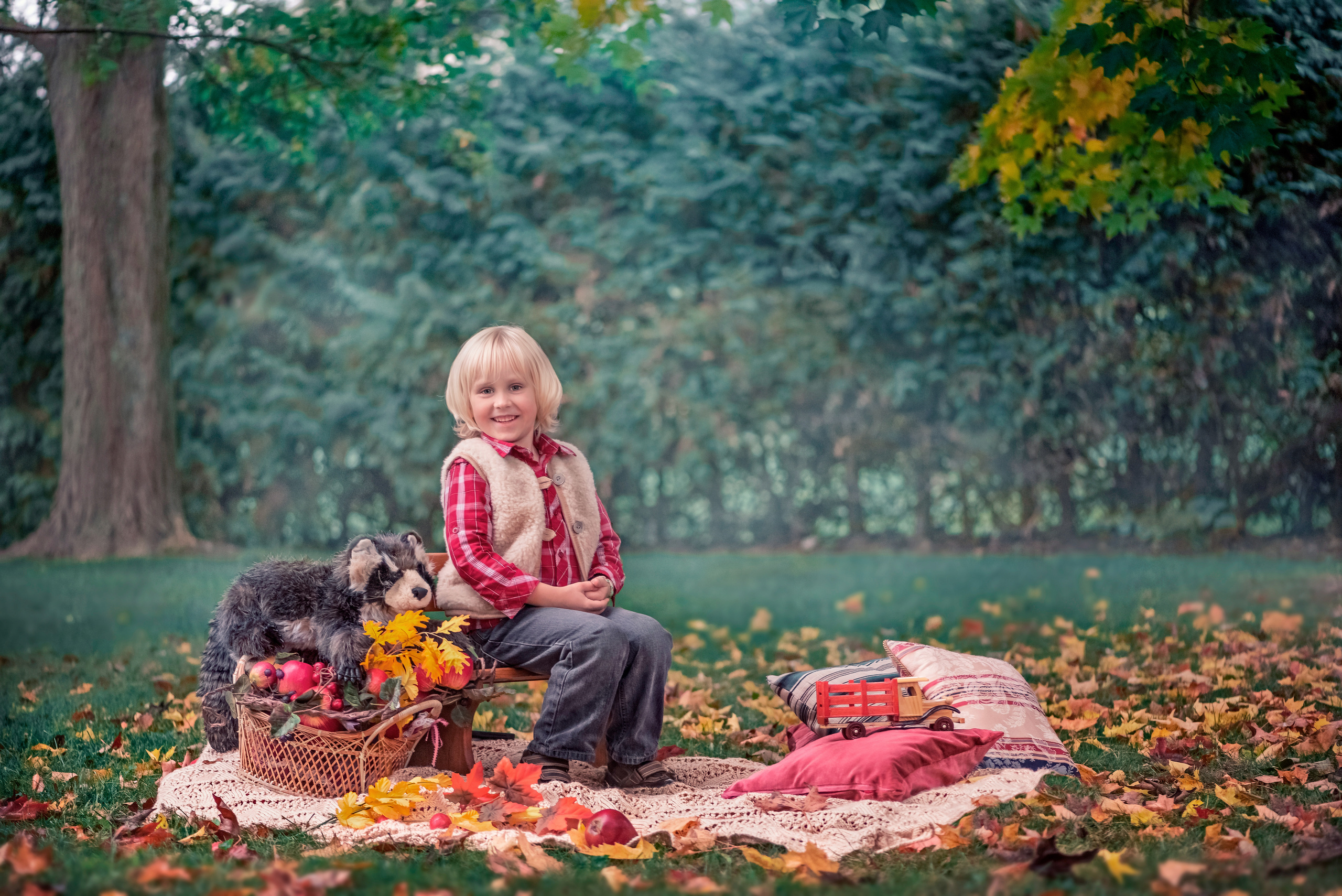 Playful walk of a grandmather and her cute grandchildren around their. Family, children, portrait and fine art Toronto photographer. I delive