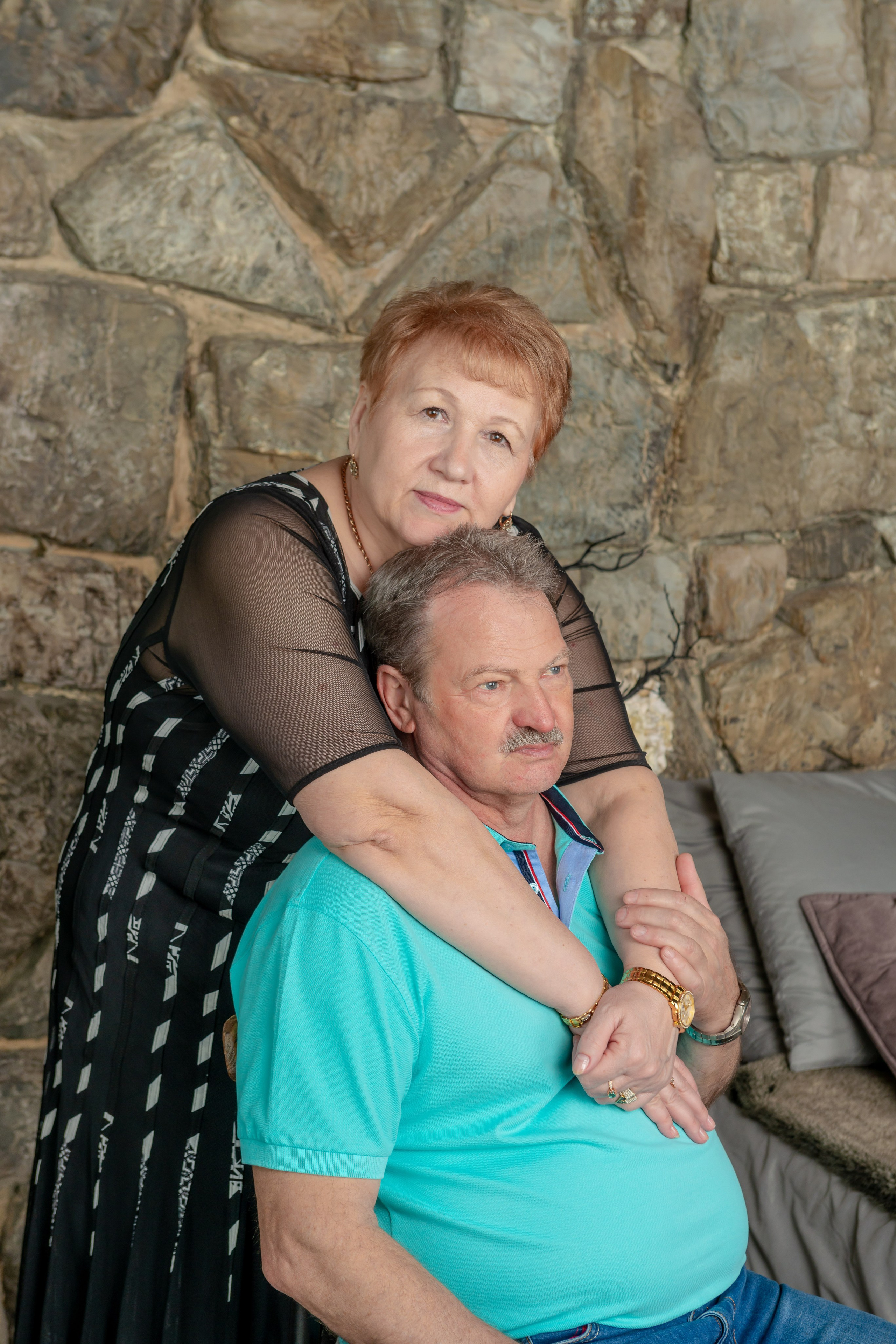 Photosession of a married couple in the studio. PHOTOGRAPHER QUINTANA ROO