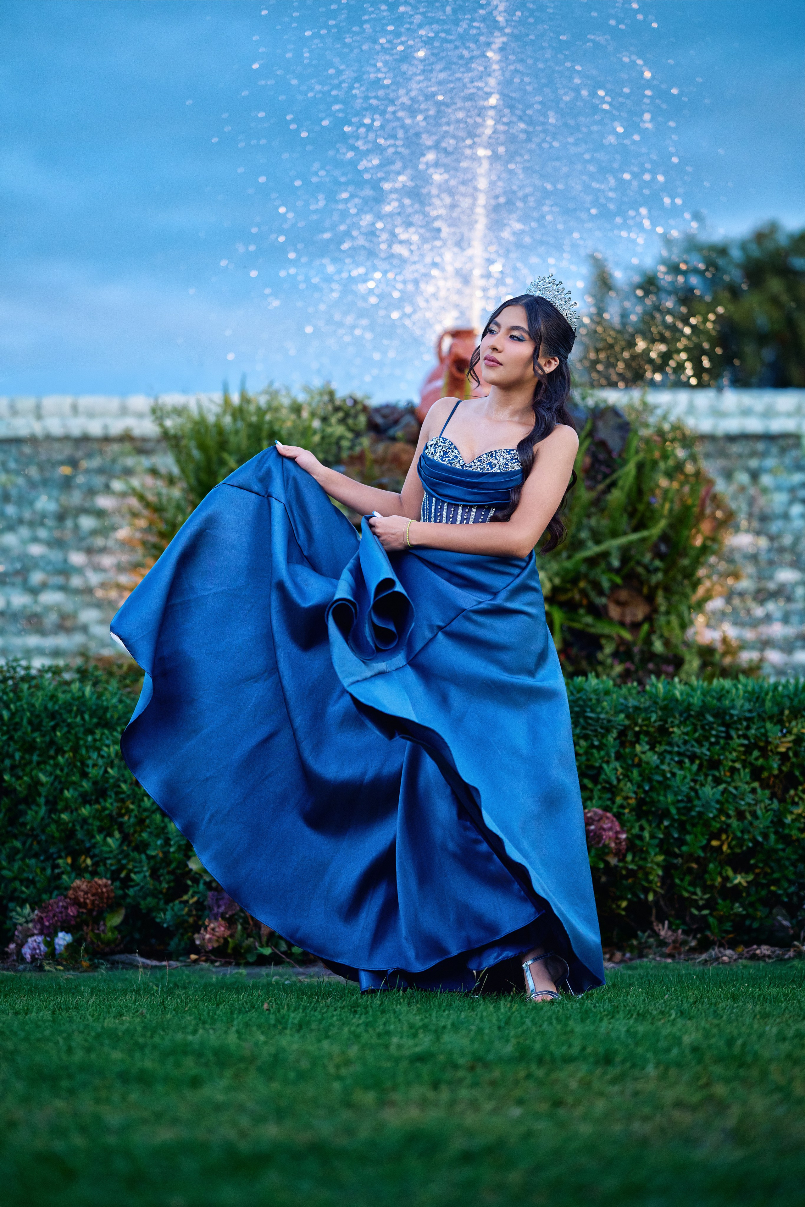 Sara’s Fine Art Quinceañera Photoshoot with a Black Friesian Horse | ZZ Portraits by Hendrick