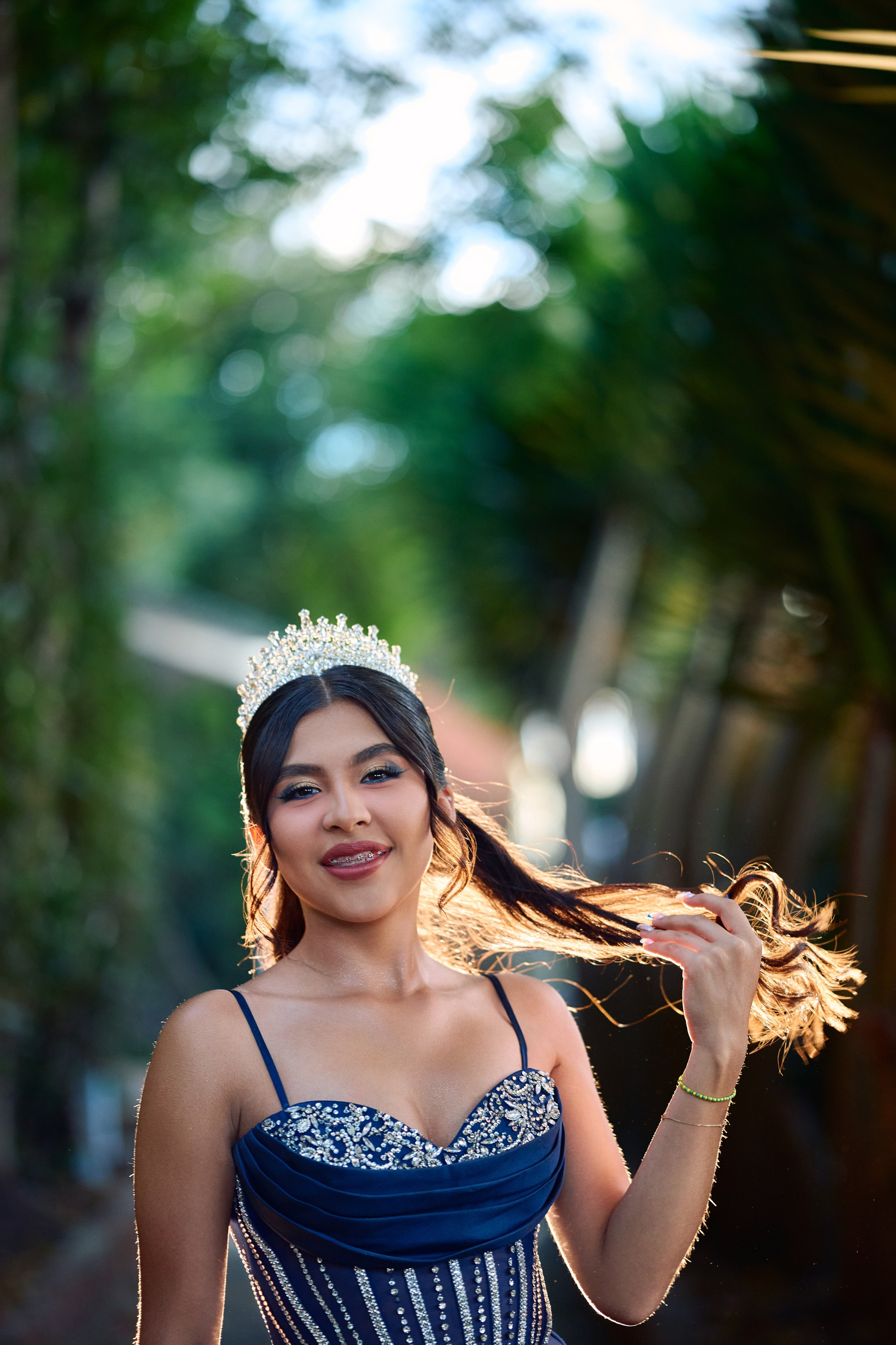 Sara’s Fine Art Quinceañera Photoshoot with a Black Friesian Horse | ZZ Portraits by Hendrick