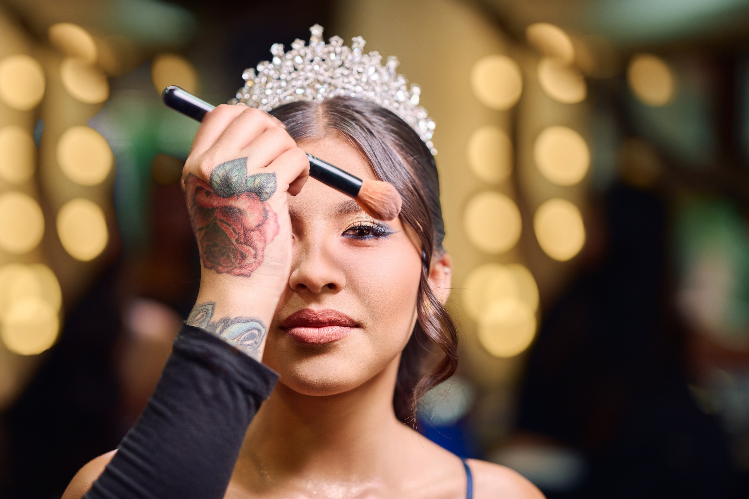 Sara’s Fine Art Quinceañera Photoshoot with a Black Friesian Horse | ZZ Portraits by Hendrick