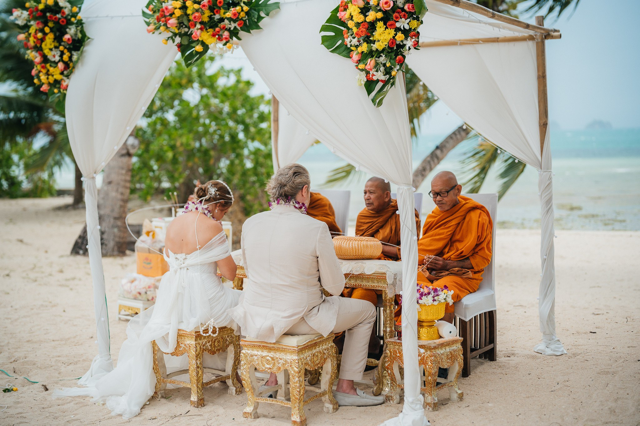 Beach Buddhist Wedding in Koh Samui, Thailand