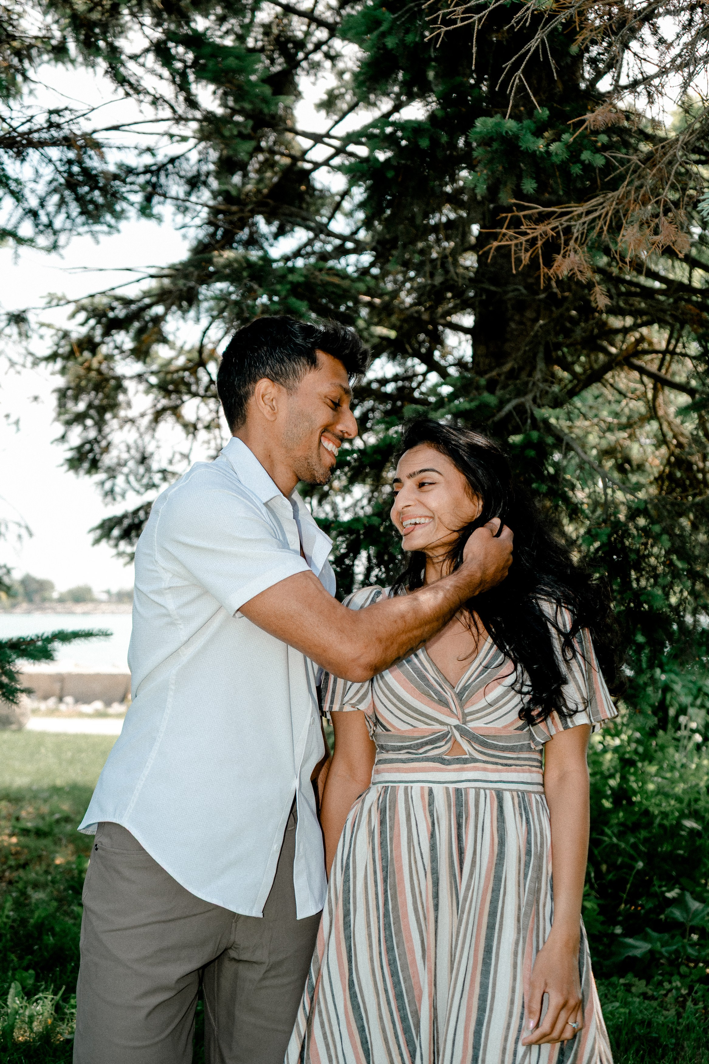 Romantic Engagement Photoshoot in Toronto | Natural & Candid Moments. Madhurina photography