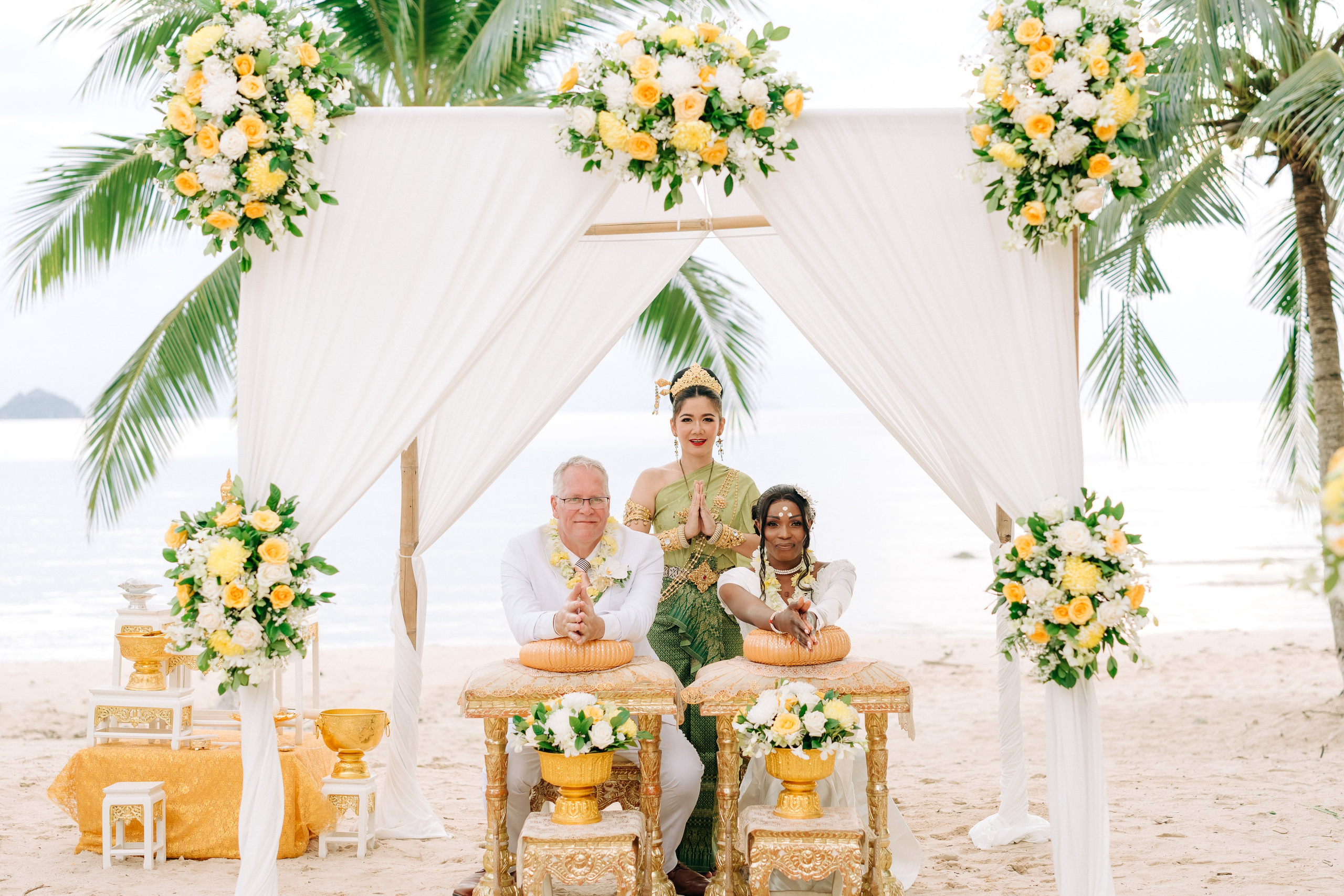 Romantic Buddhist wedding ceremony for two in Koh Samui, Thailand