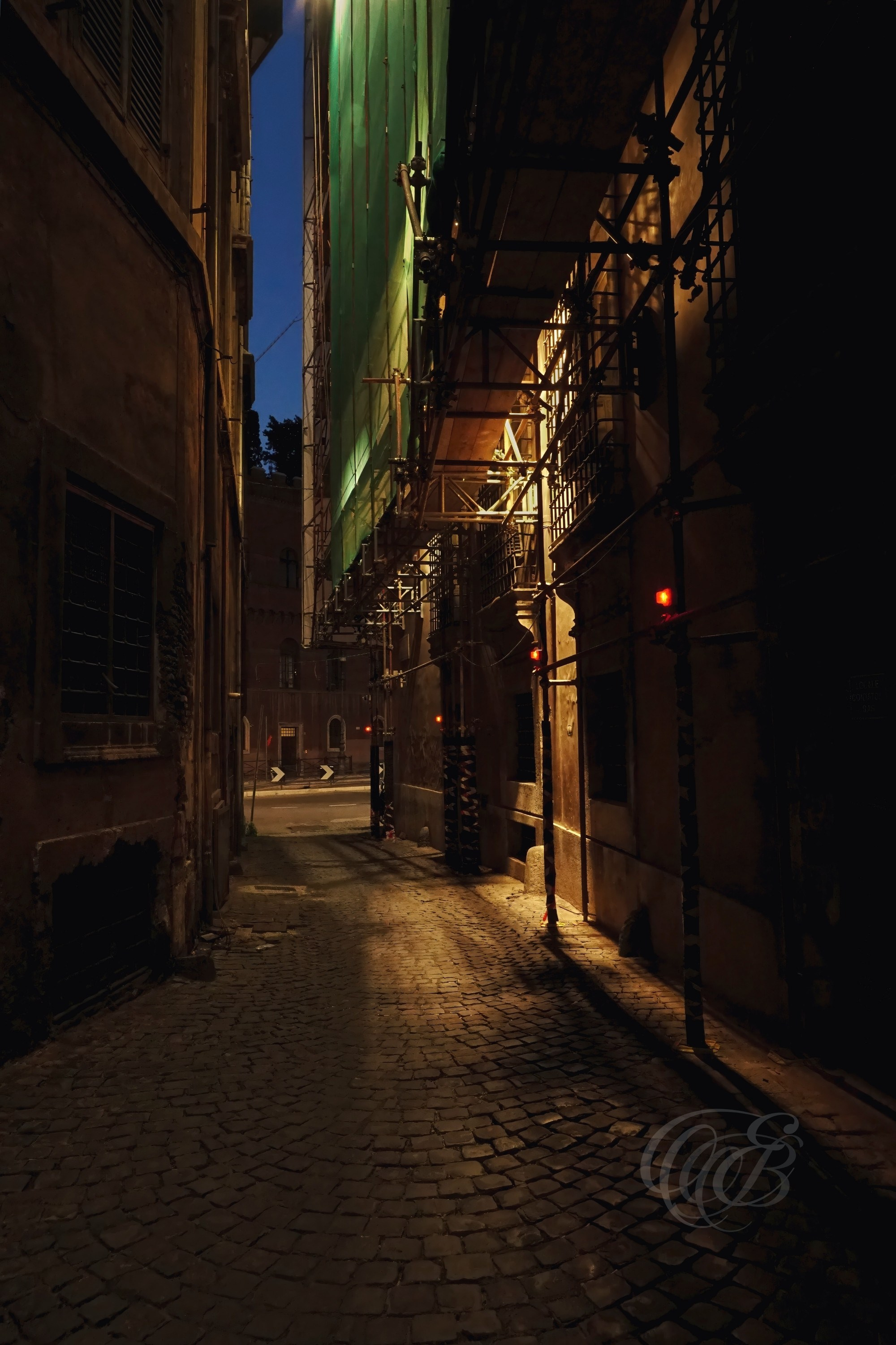 Street Photography — Rome, Italy — Vicolo degli Astalli — Historic lane in central Rome associated with the Astalli family, preserving the narrow proportions and architectural heritage characteristic of the city’s older streets — Eduardo Bartoli Photography.