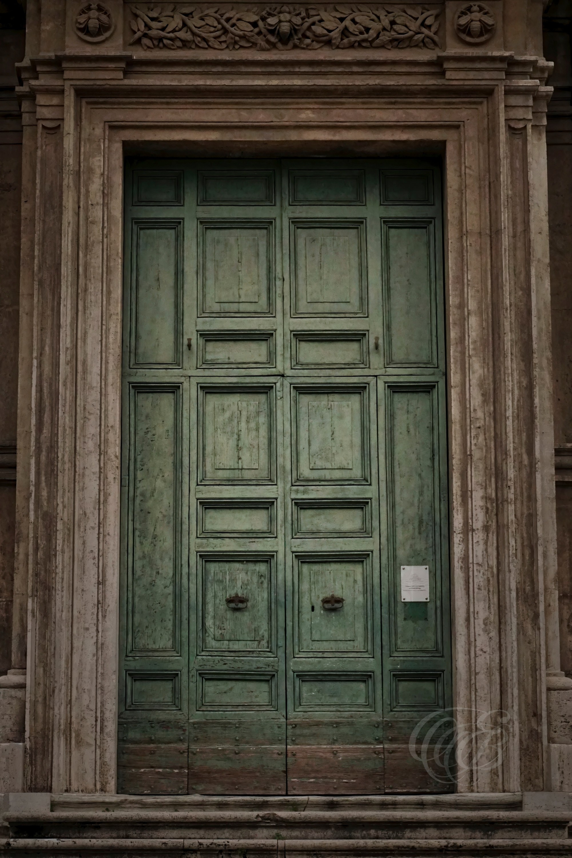 Street Photography — Rome, Italy — Old Door — Traditional old doorway in Rome, reflecting aged materials, historic craftsmanship, and the timeless architectural character found throughout the city’s streets — Eduardo Bartoli Photography.