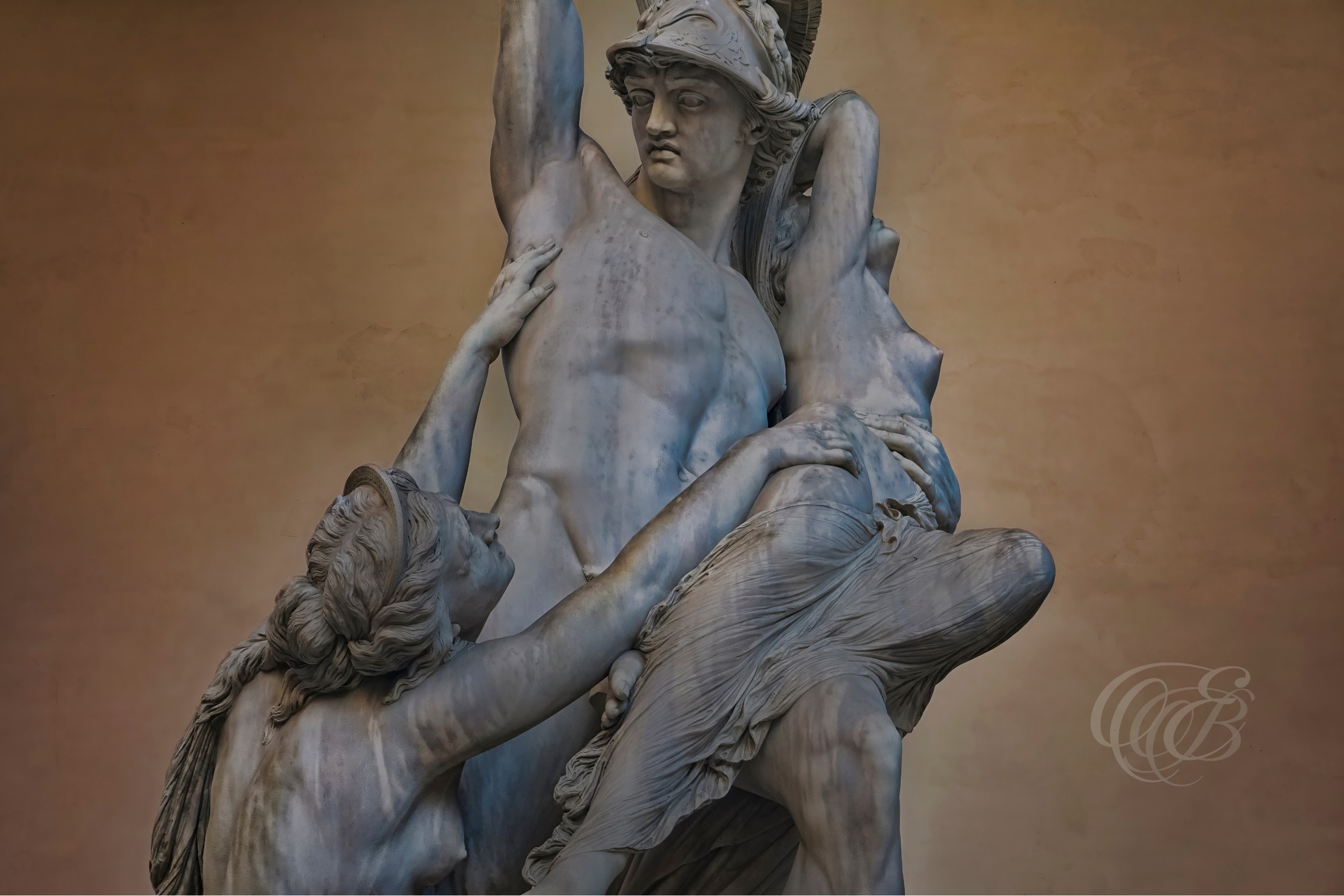ITALY PHOTOGRAPHY — The Rape of Polyxena — The Rape of Polyxena by Pio Fedi, a celebrated marble sculpture beneath the Loggia dei Lanzi in Piazza della Signoria, Florence, Italy — Eduardo Bartoli Photography.