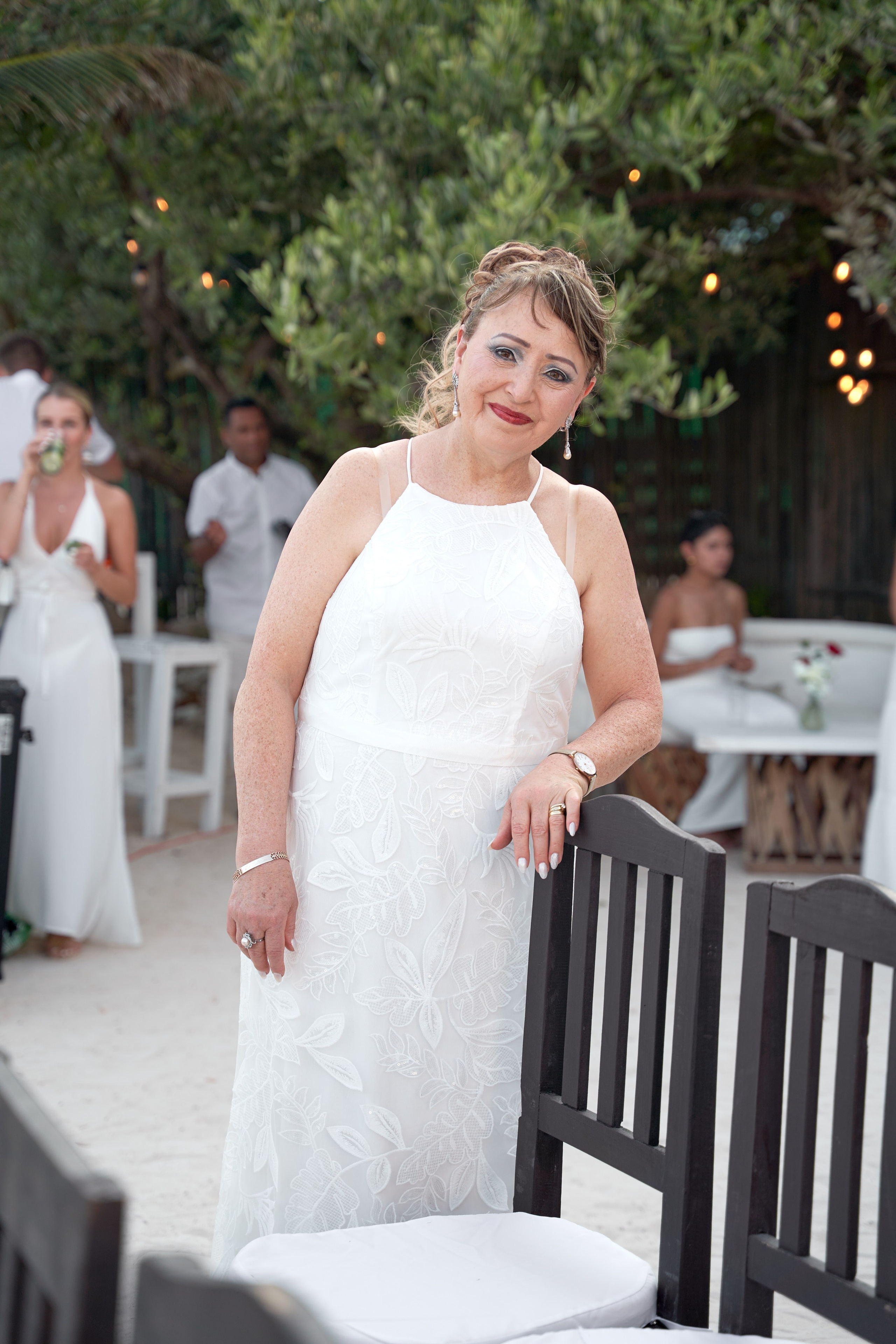 Cancun beachfront wedding portraits
