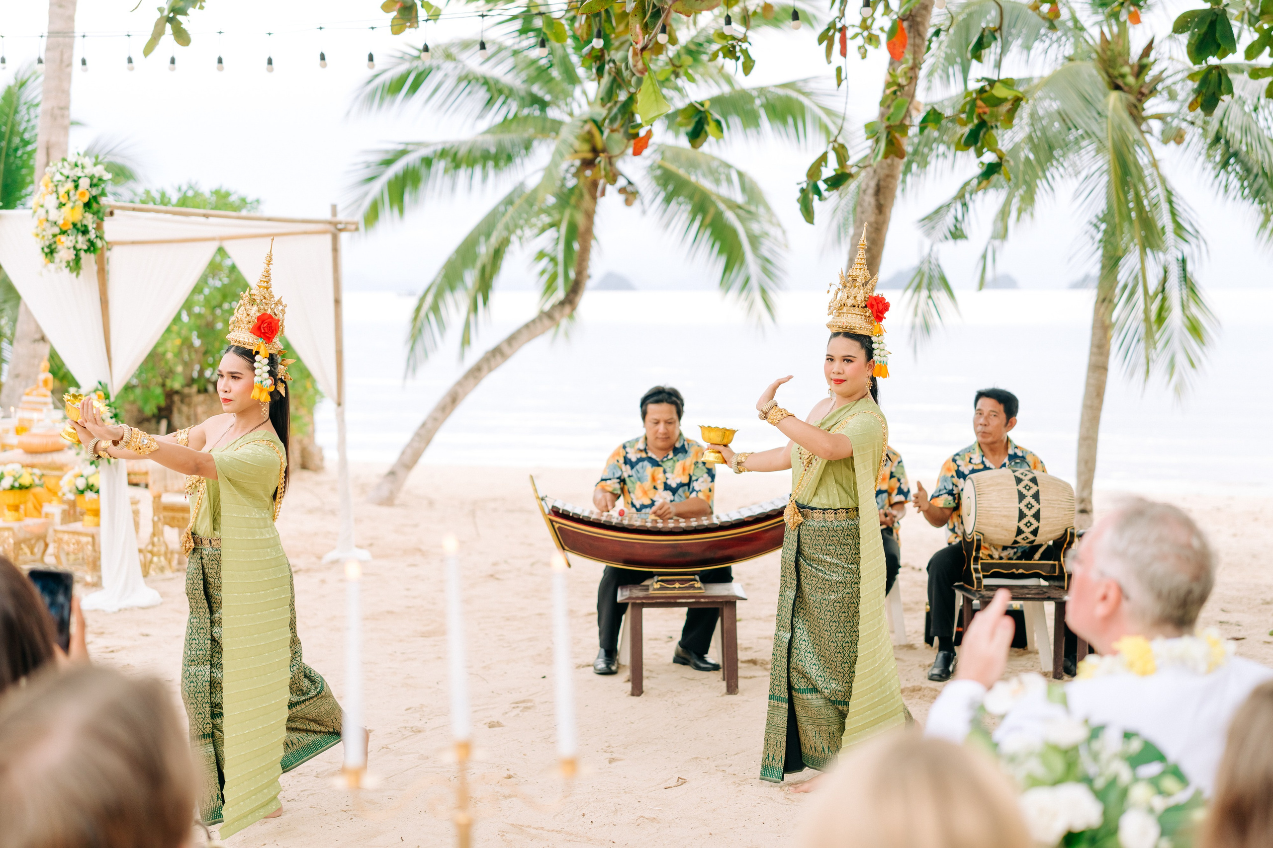Buddhist Wedding Ceremony on the Beach in Koh Samui, Thailand