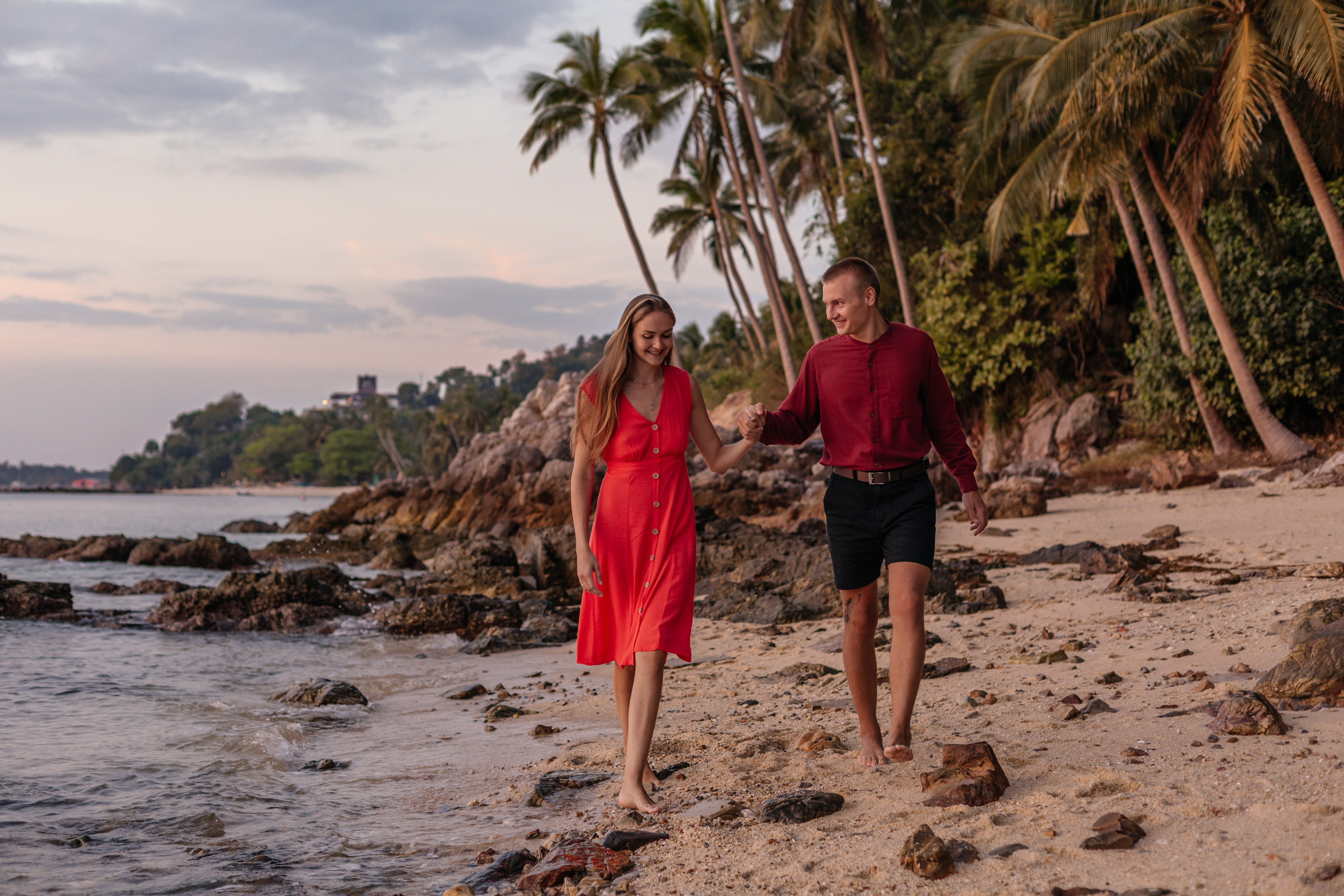 Sunset family photoshoot on Koh Samui, Secret beach on Koh Samui
